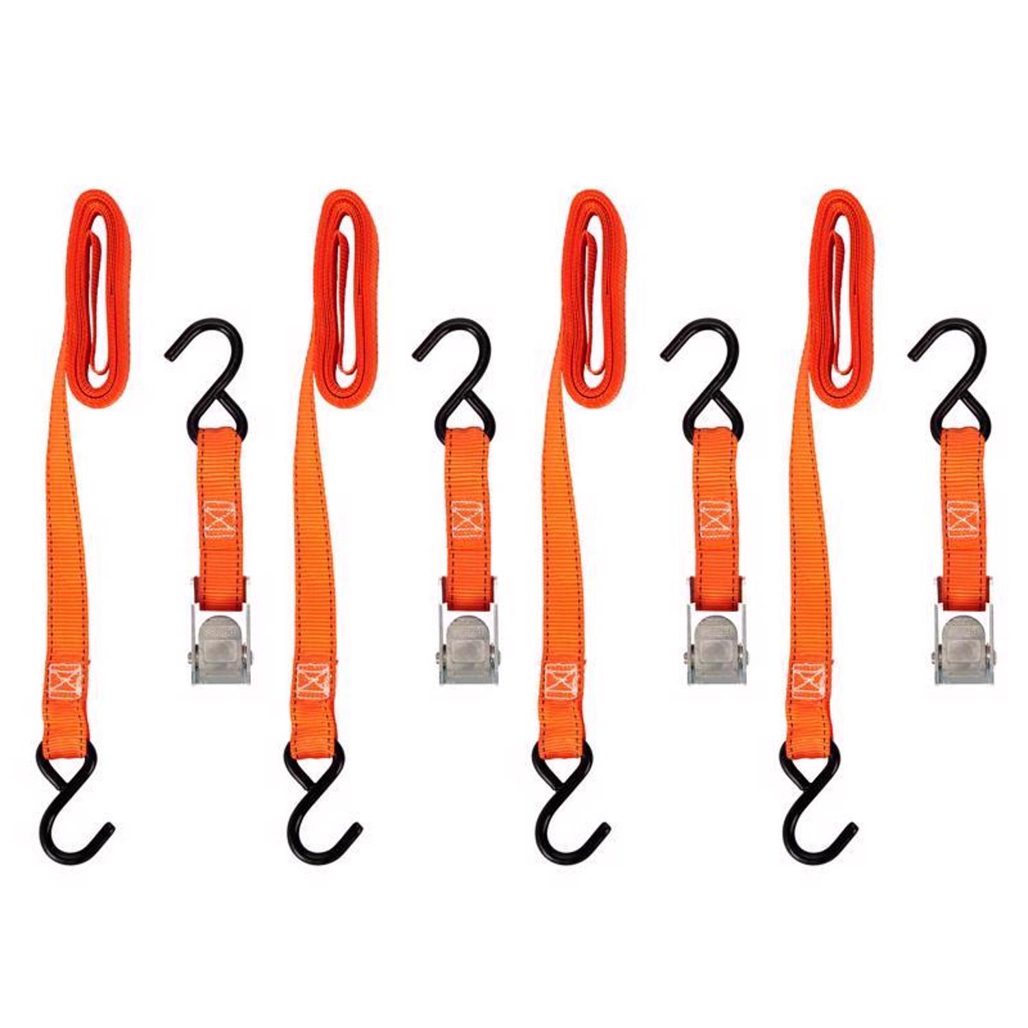 Keeper 1 in. W X 10 ft. L Orange Tie Down Strap 300 lb 4 pk
