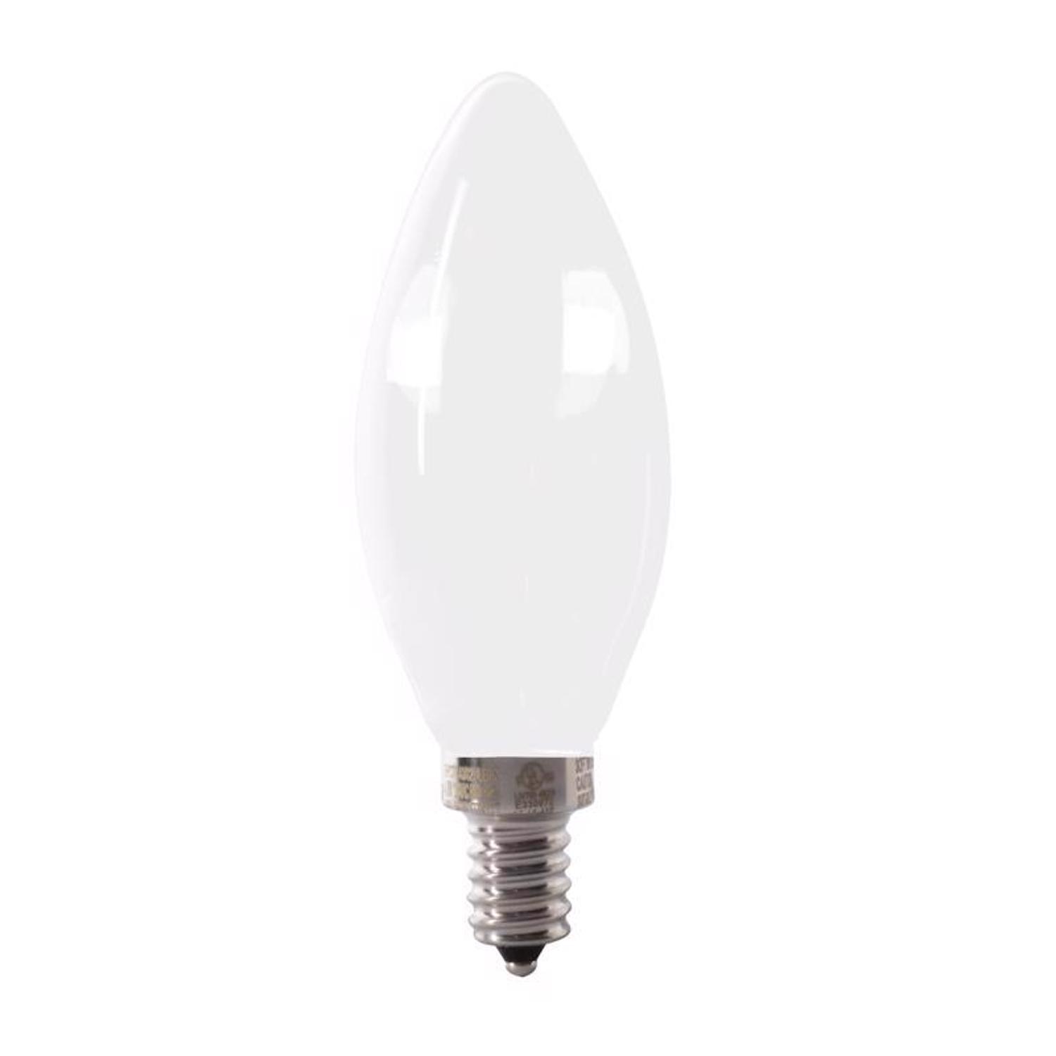Feit Enhance B10 E12 (Candelabra) Filament LED Bulb Soft White 40 Watt Equivalence 2 pk