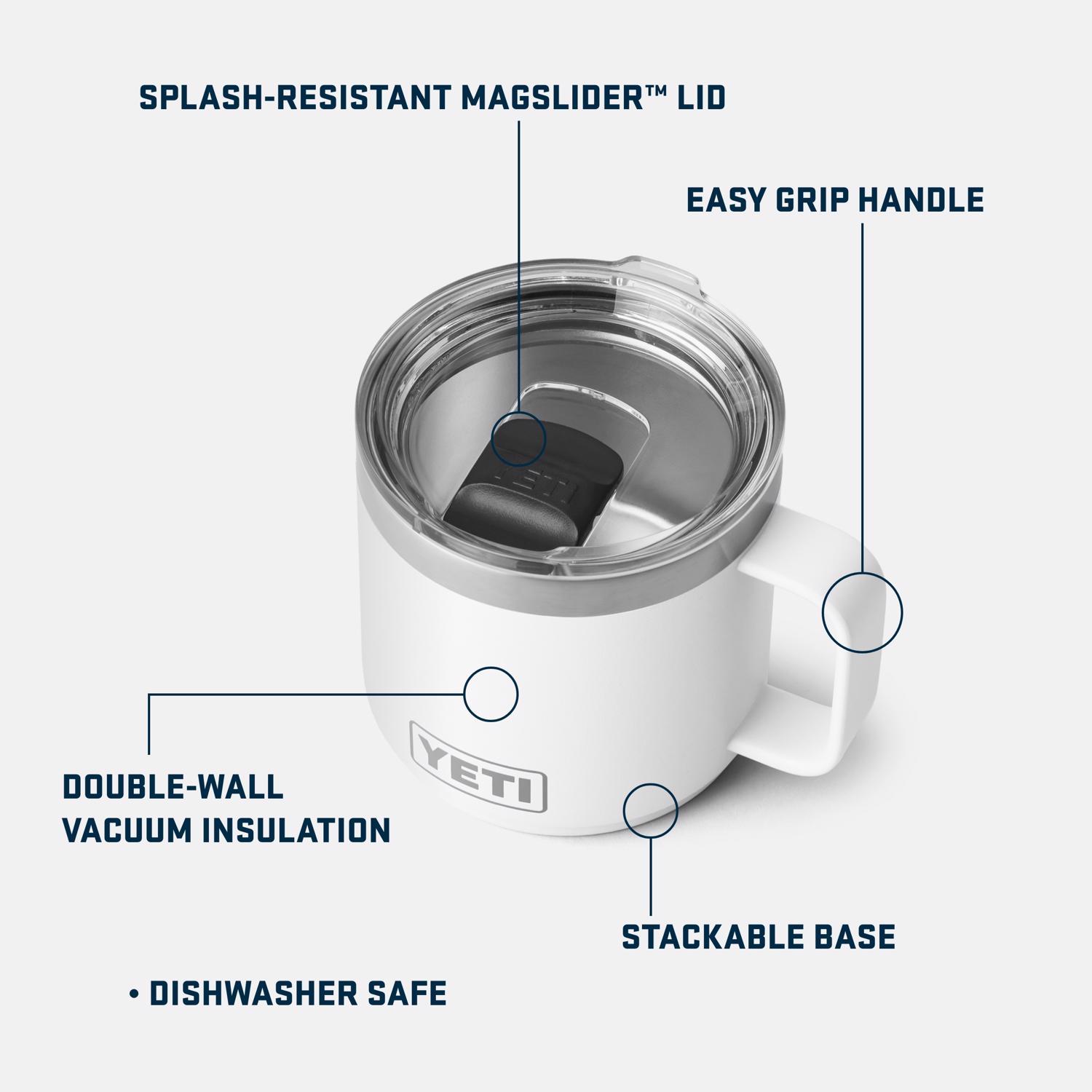 YETI Rambler 14 oz White BPA Free Mug with MagSlider Lid
