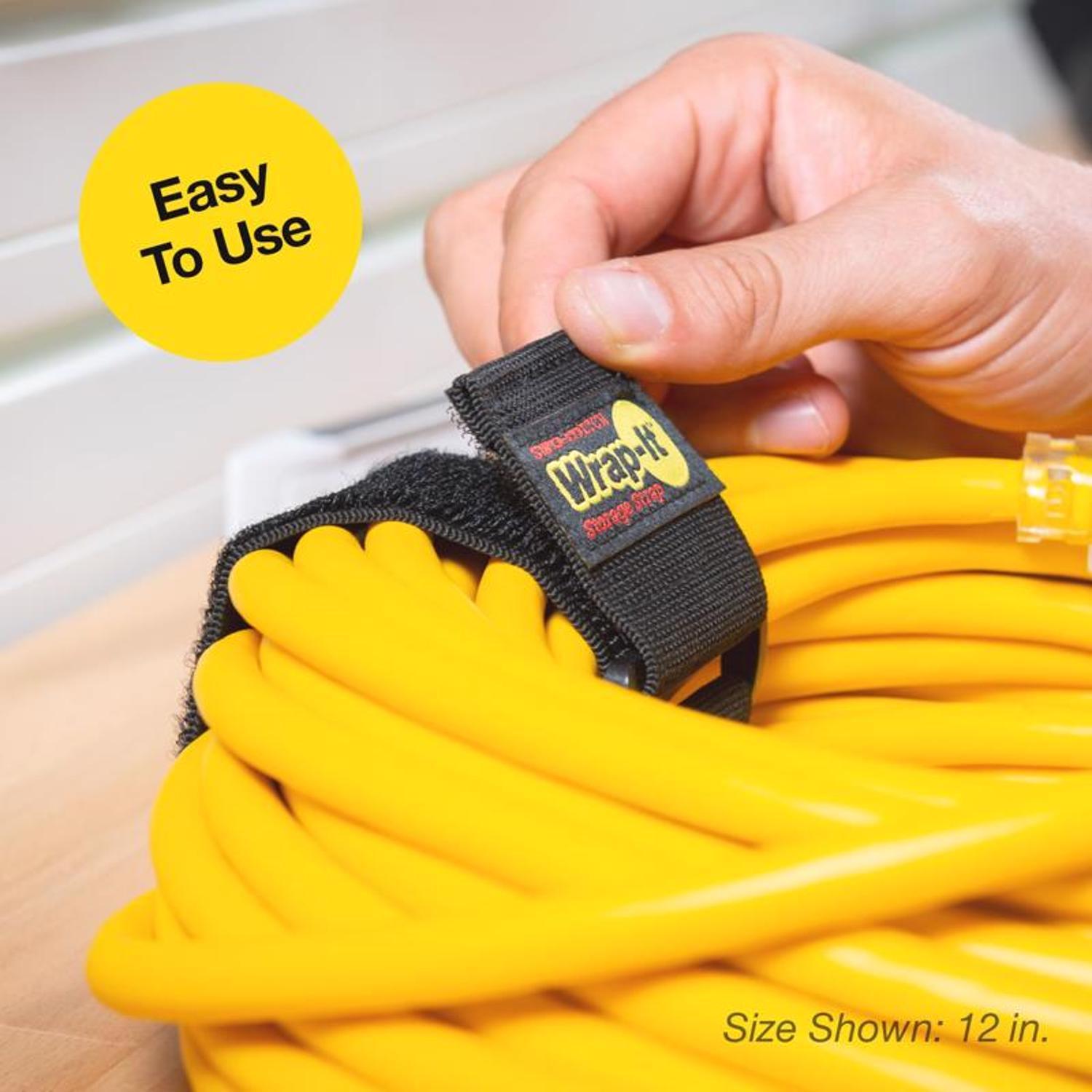 Wrap-It Super-Stretch 1 in. W X 9 in. L Black Stretch Storage Straps 10 lb 5 pk