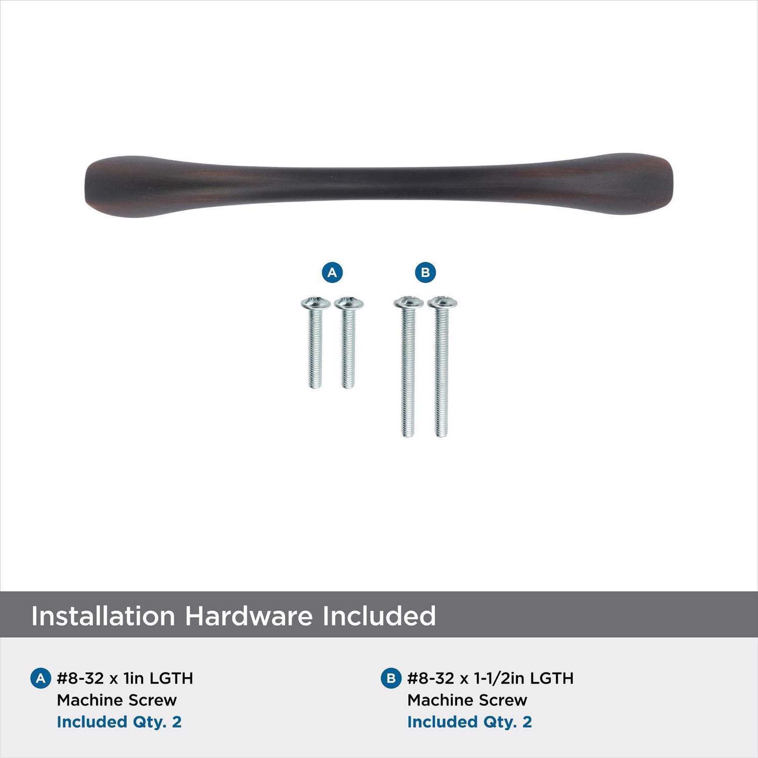 Amerock Contemporary Arch Cabinet Pull 3-3/4 in. Oil Rubbed Bronze Brown 1 pk