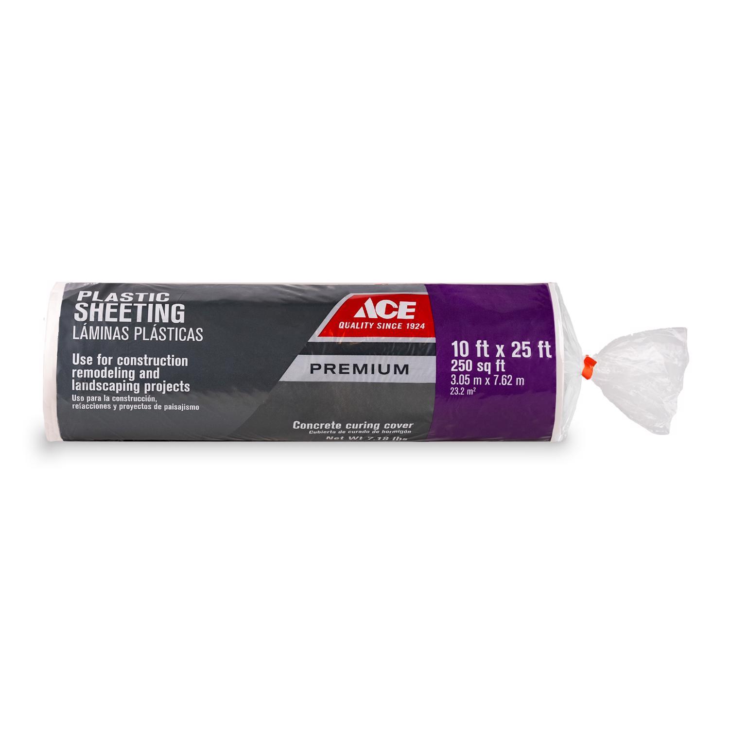 Ace Plastic Sheeting 6 mil X 10 ft. W X 25 ft. L Polyethylene Clear 1 pk