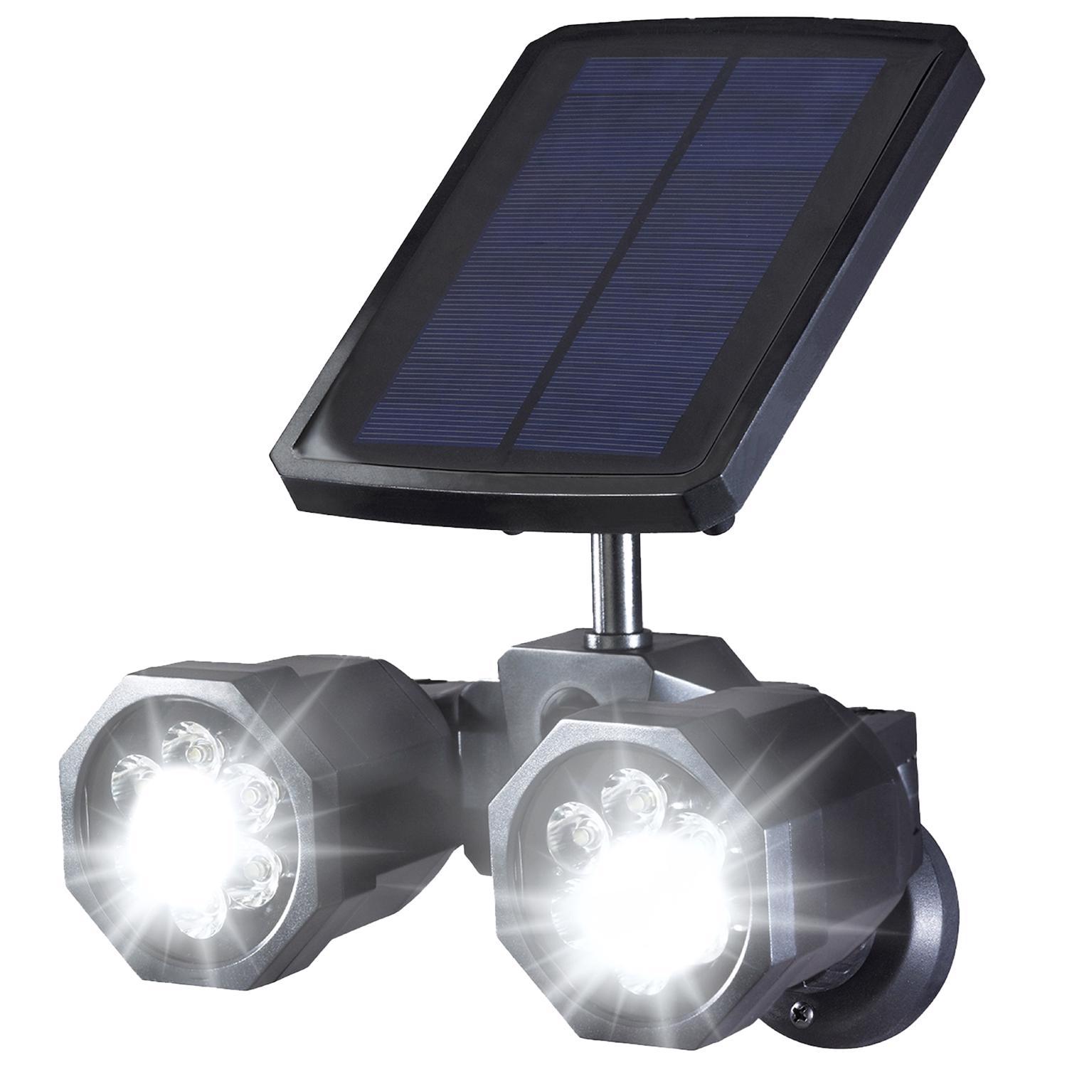 Bell + Howell Bionic Spotlight Duo Motion-Sensing Solar Powered Led Black Spotlight