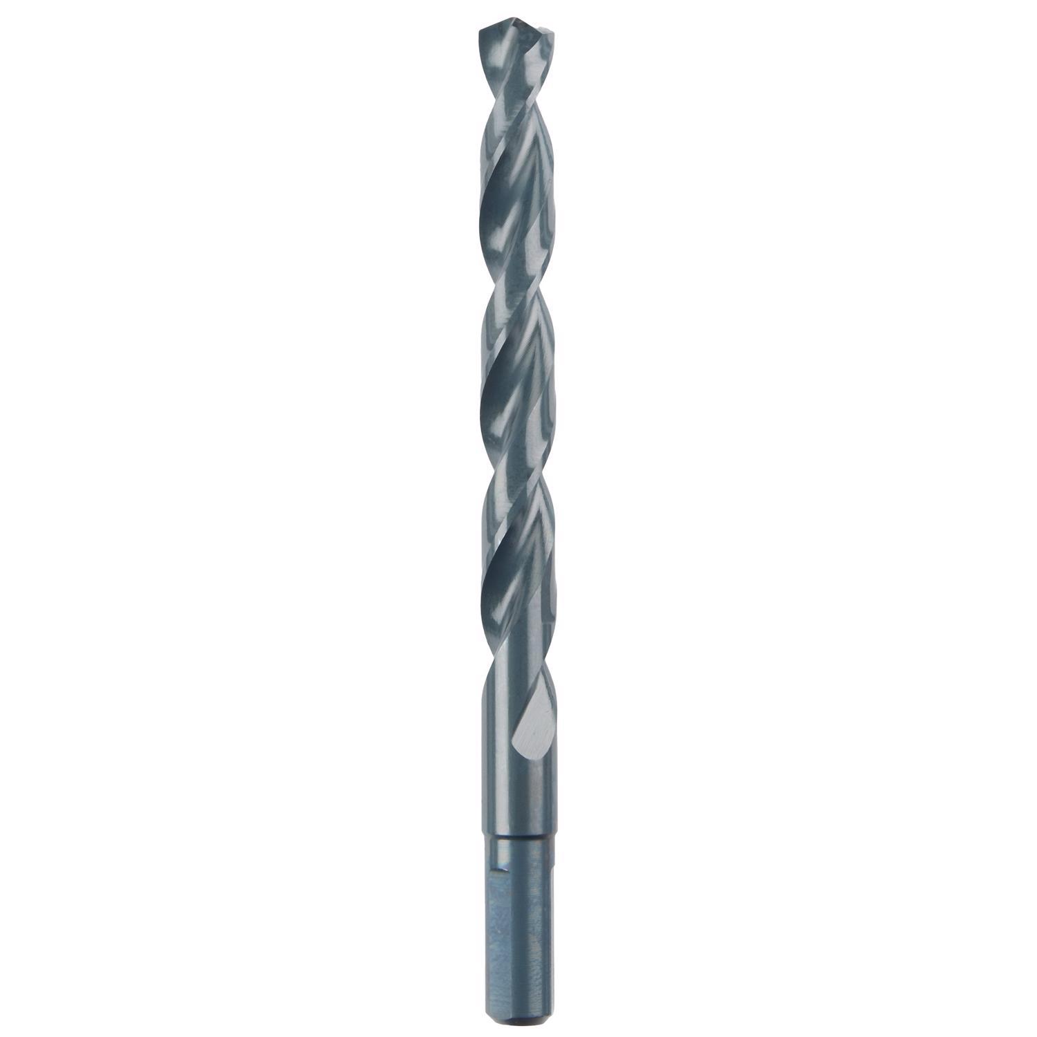 Milwaukee Thunderbolt 13/32 in. X 5-1/4 in. L Black Oxide Drill Bit 3-Flat Shank 1 pc