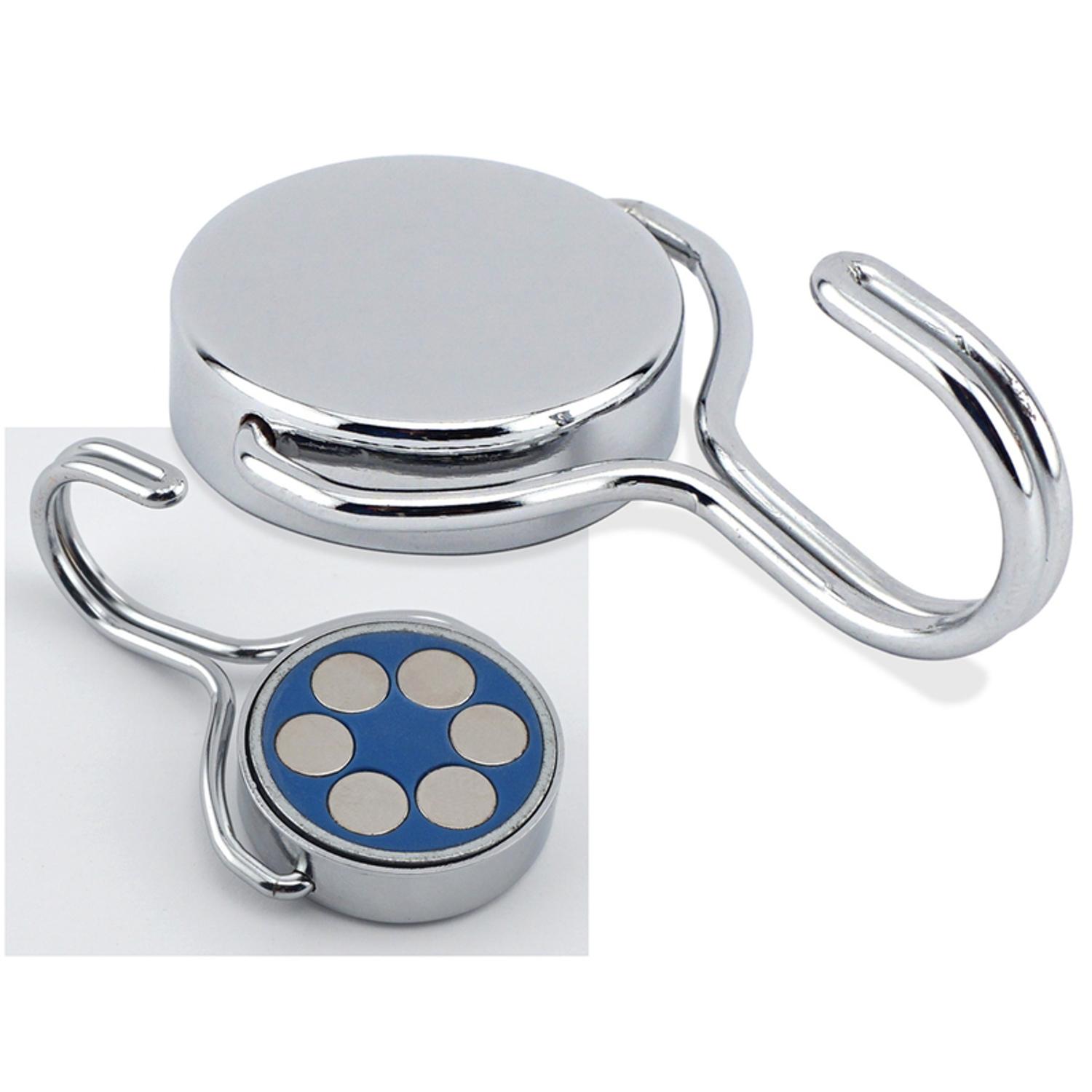 Magnet Source.5 in. L X 1.5 in. W Silver Magnetic Hook 65 lb. pull 1 pc