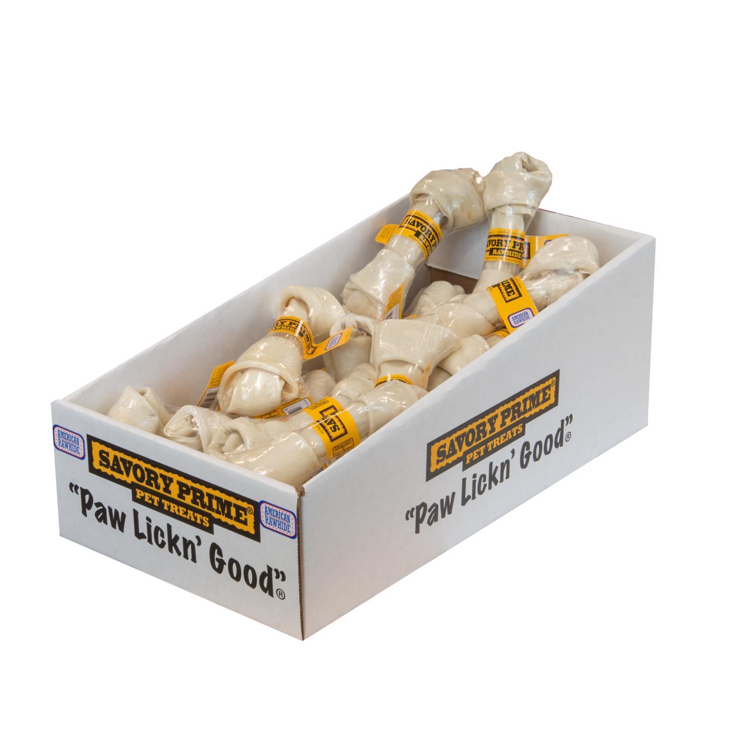 Savory Prime American Supreme Small Adult Knotted Bone Beef Rawhide 6-7 in. L 1 pk