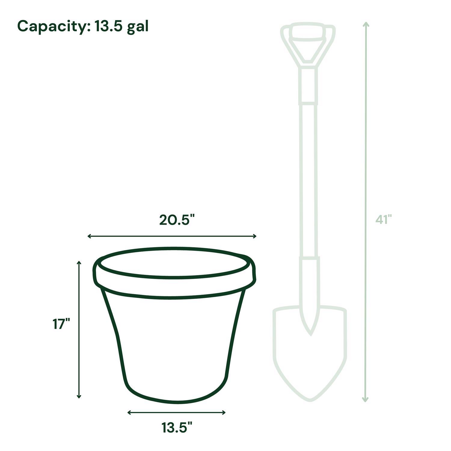Bloem Terra 17 in. H X 20.5 in. W Resin Traditional Planter Terra Cotta