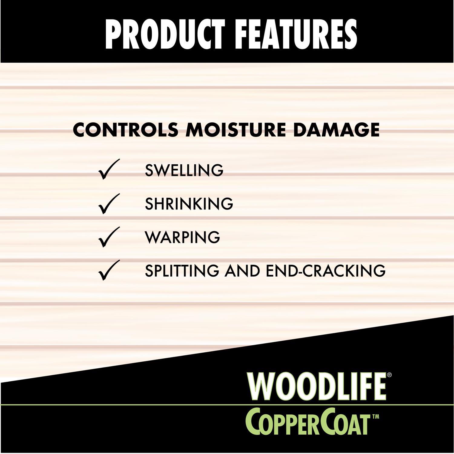 Woodlife Coppercoat Green Semi-Transparent Water-Based Wood Preservative 0.88 gal