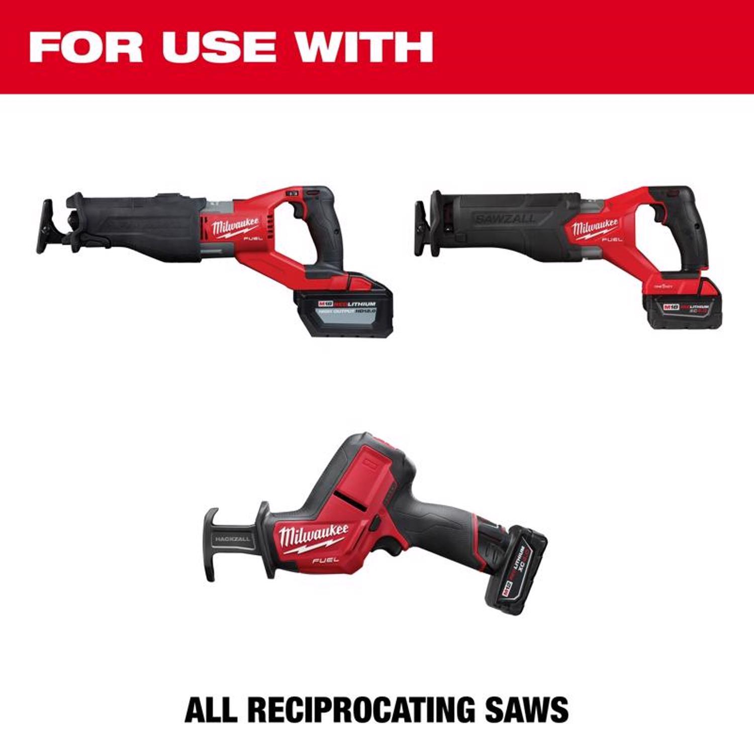Milwaukee Sawzall 6 in. Bi-Metal Double Duty Upgrade Reciprocating Saw Blade 24 TPI 5 pk