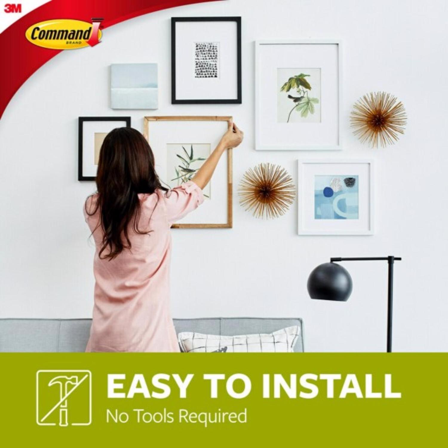 3M Command Plastic Coated White Small Picture Hanger 5 lb 3 pk