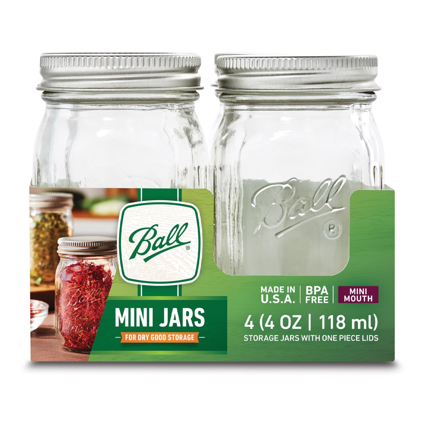 Ball Mini Mouth Storage Jar 4 oz 4 pk