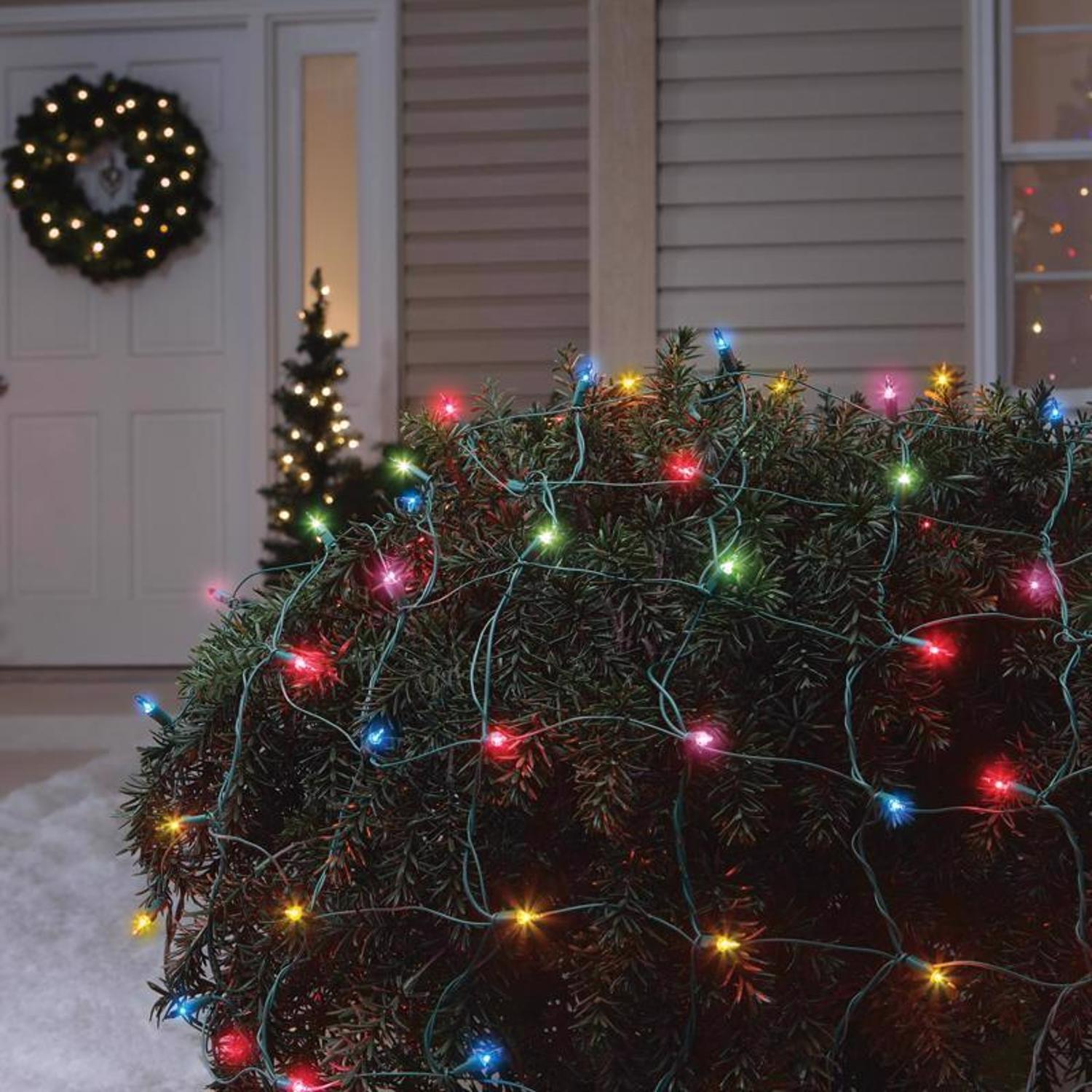 Celebrations Red Incandescent Mini Multicolored 150 ct Net Christmas Lights 6 ft.