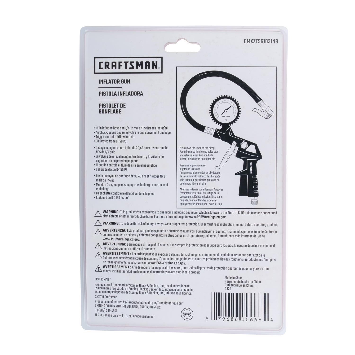 Craftsman 150 psi Inflator
