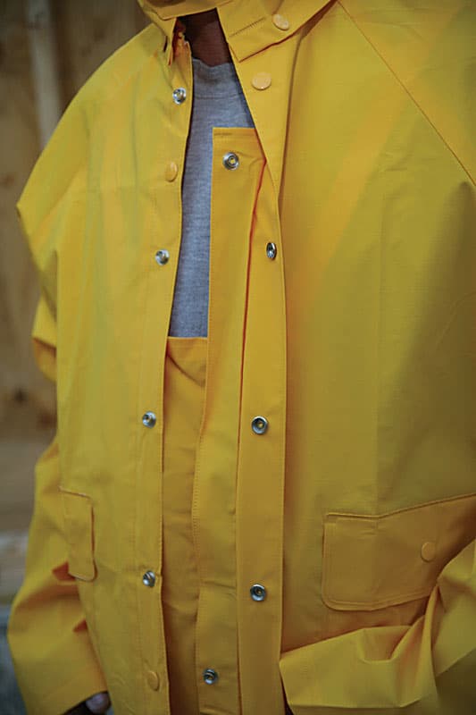 Boulder Creek Yellow PVC-Coated Rayon Three Piece Rain Suit Medium 35 mil