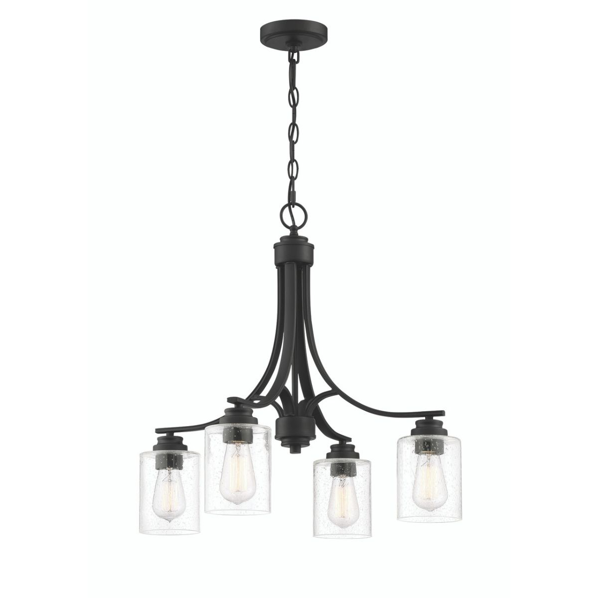 Craftmade Bolden 4 Light Chandelier in Flat Black