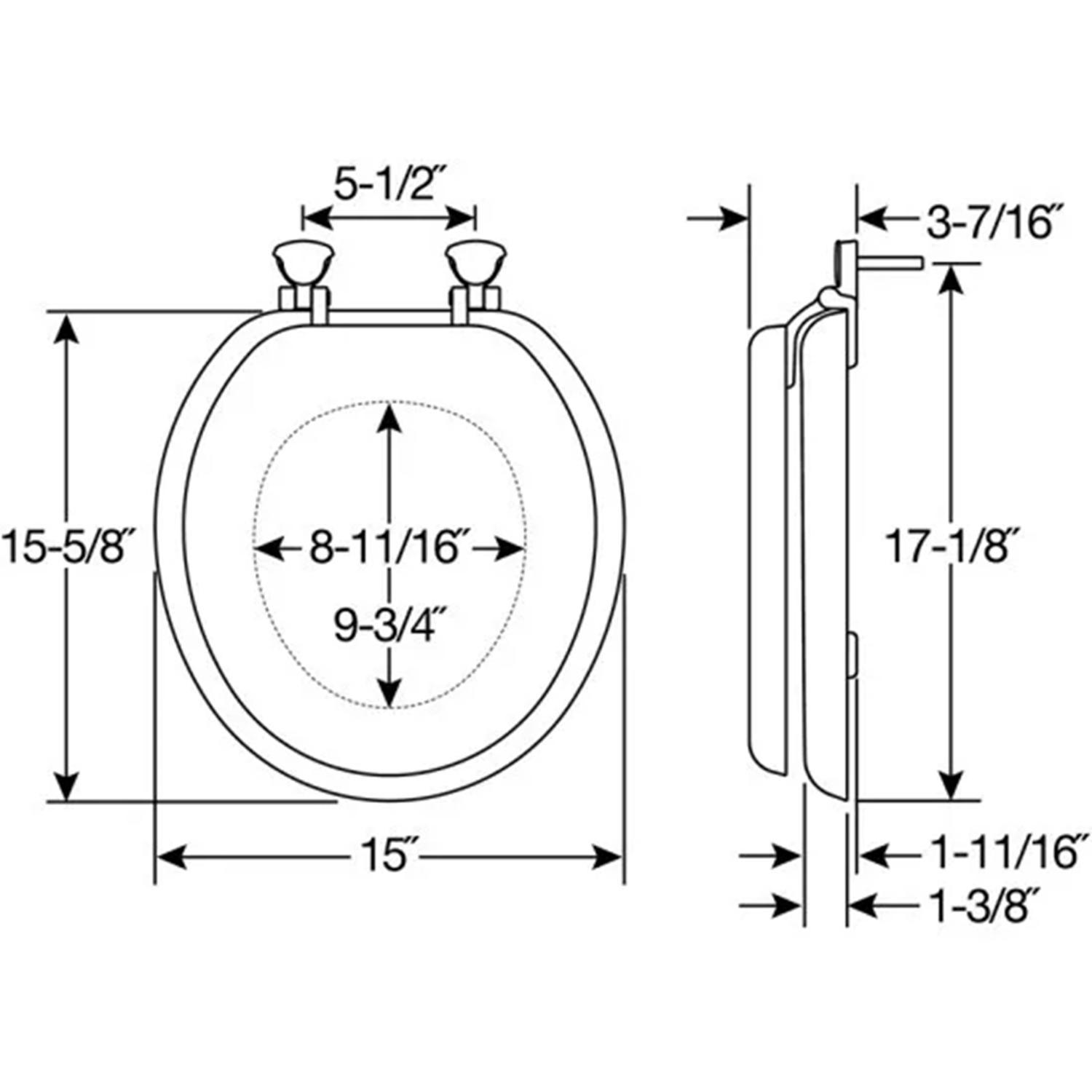 Mayfair by Bemis Eden Round White Soft Toilet Seat