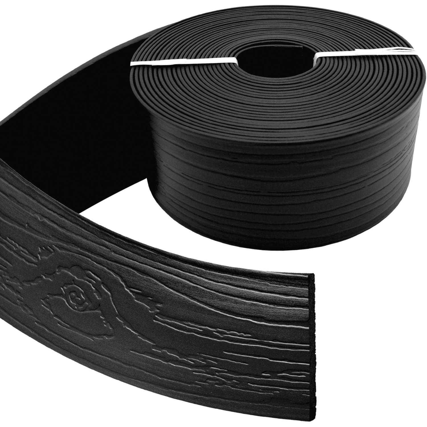 Master Mark Terrace Board 40 ft. L X 4 in. H Plastic Black Lawn Edging