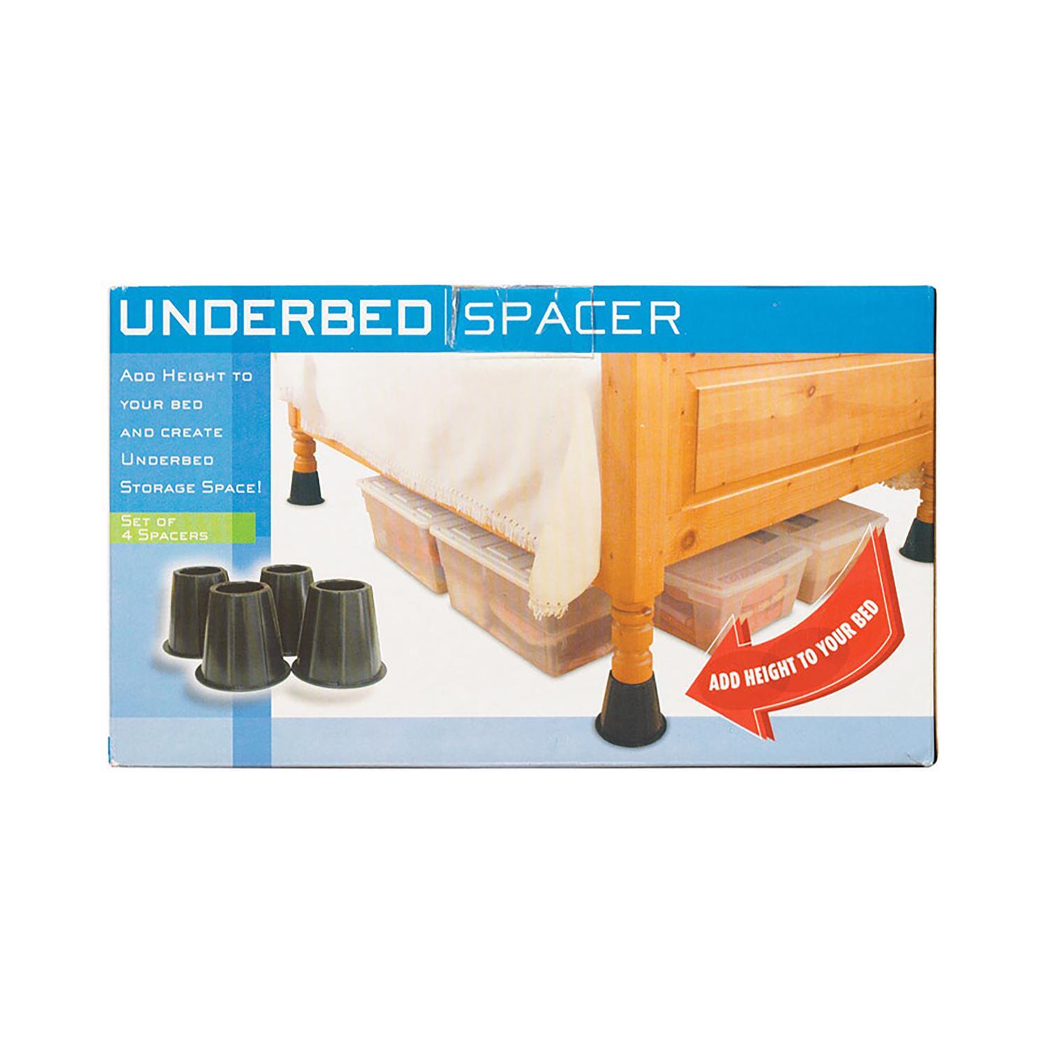 Range Kleen Plastic Bed Risers Black Round 6.63 in. W X 9.25 in. L 4 pk