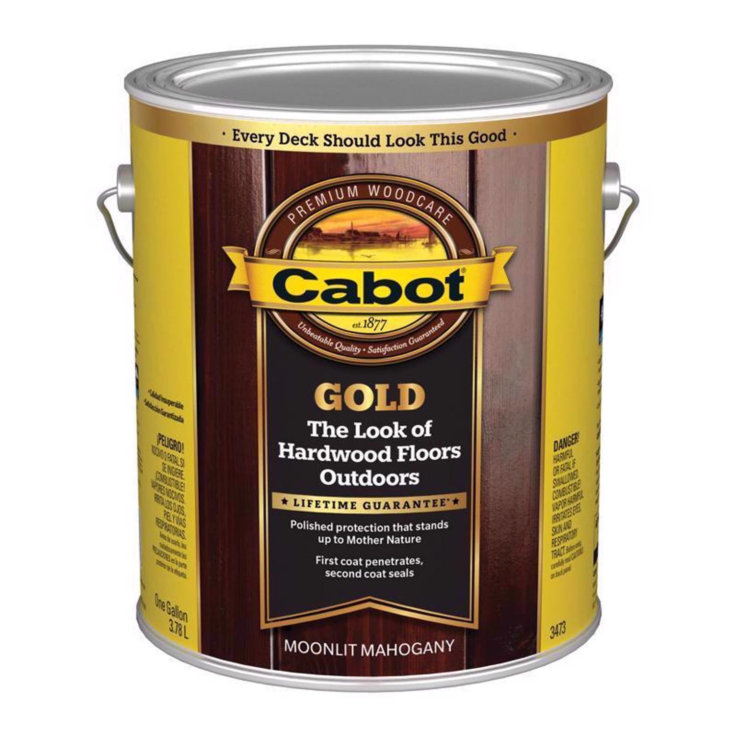 Cabot Gold Transparent Satin Moonlit Mahogany Oil-Based Alkyd Linseed Oil Wood Finish 1 gal
