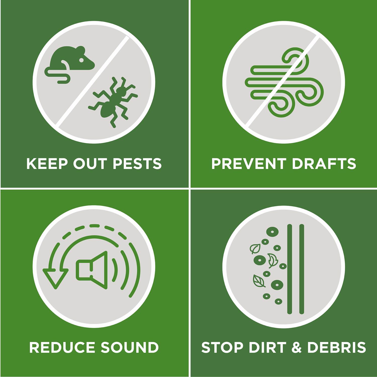 M-D Building Products DENY White Aluminum/Vinyl Sweep For Doors 36 in. L X 2.13 in.