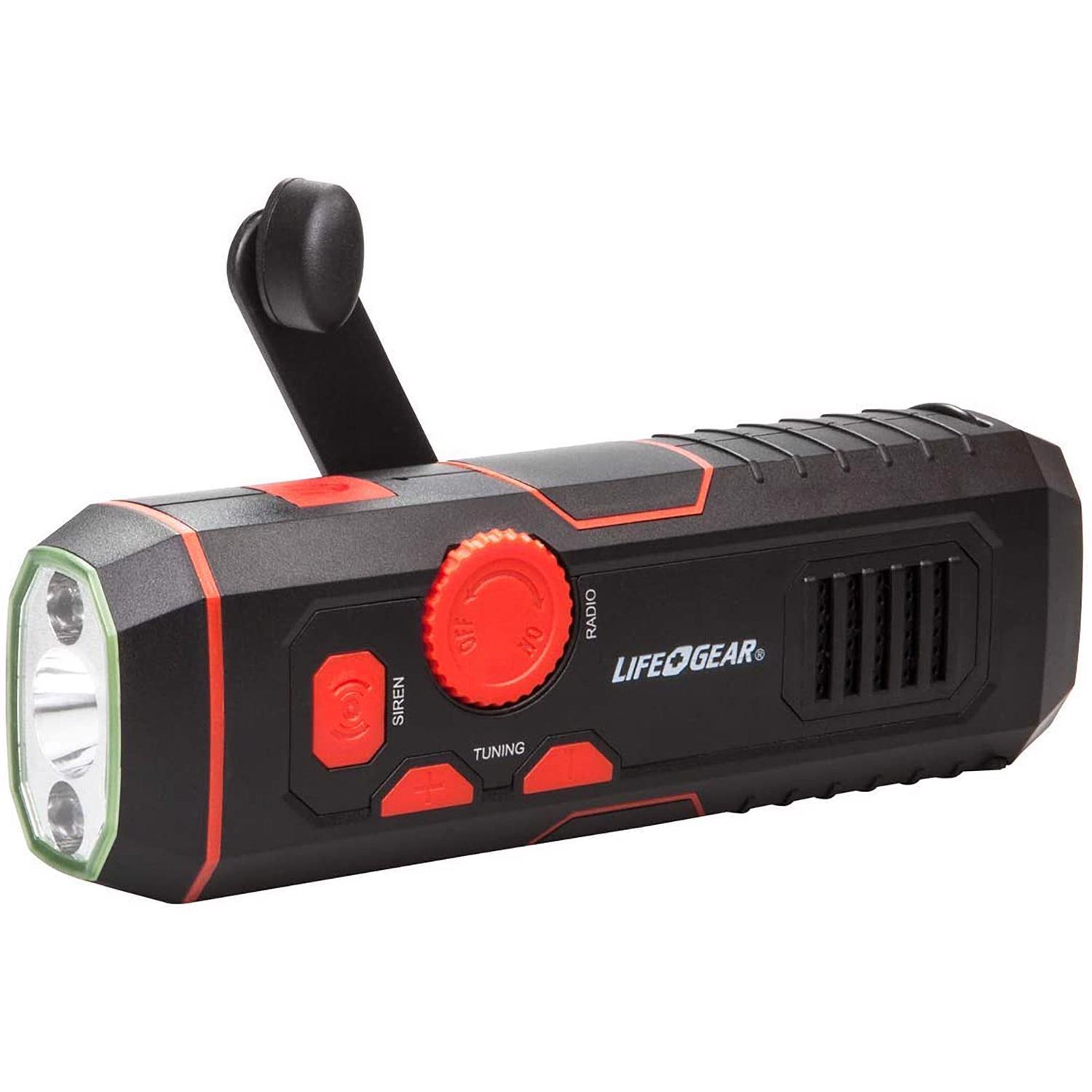 Life+Gear 30 lm Red LED Crank Radio/Flashlight