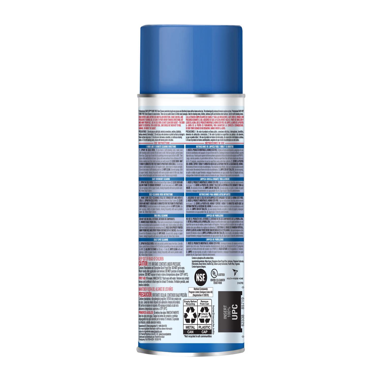 Easy-Off Lemon Scent Fume Free Oven Cleaner 14.5 oz Spray