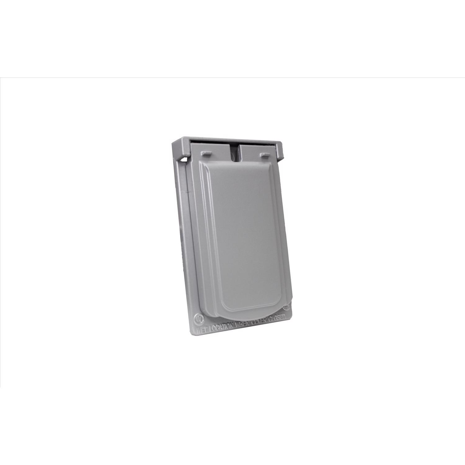 Sigma Engineered Solutions Rectangle Die-Cast Metal 1 gang 4.57 in. H X 2.83 in. W Vertical GFCI Cov