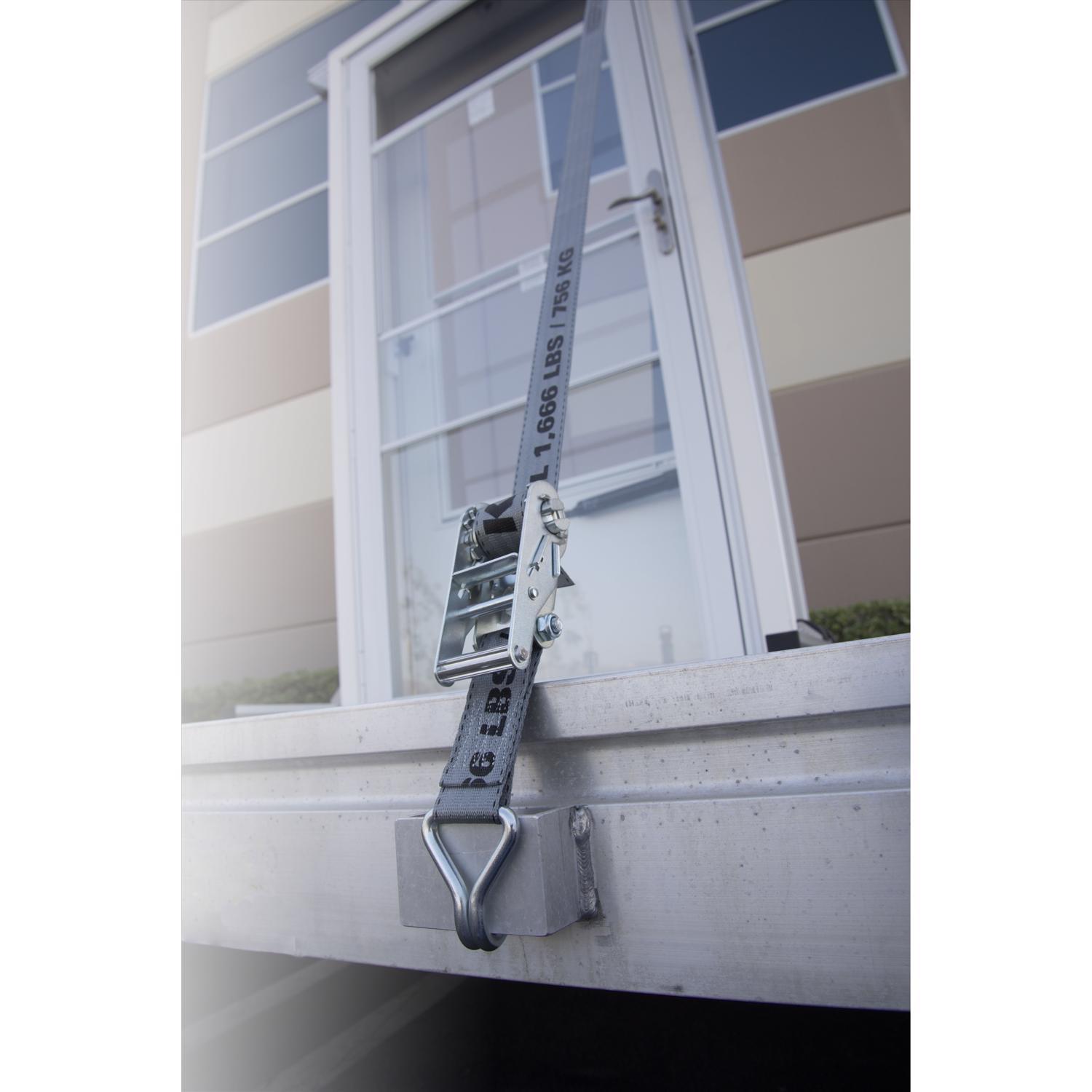 Keeper 1-3/4 in. W X 15 ft. L Black/Gray Tie Down w/Ratchet 1666 lb 1 pk