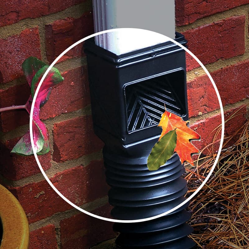 Invisaflow FlexGrate 2 in. W X 4 in. L Black Plastic Downspout Filter 1 pk