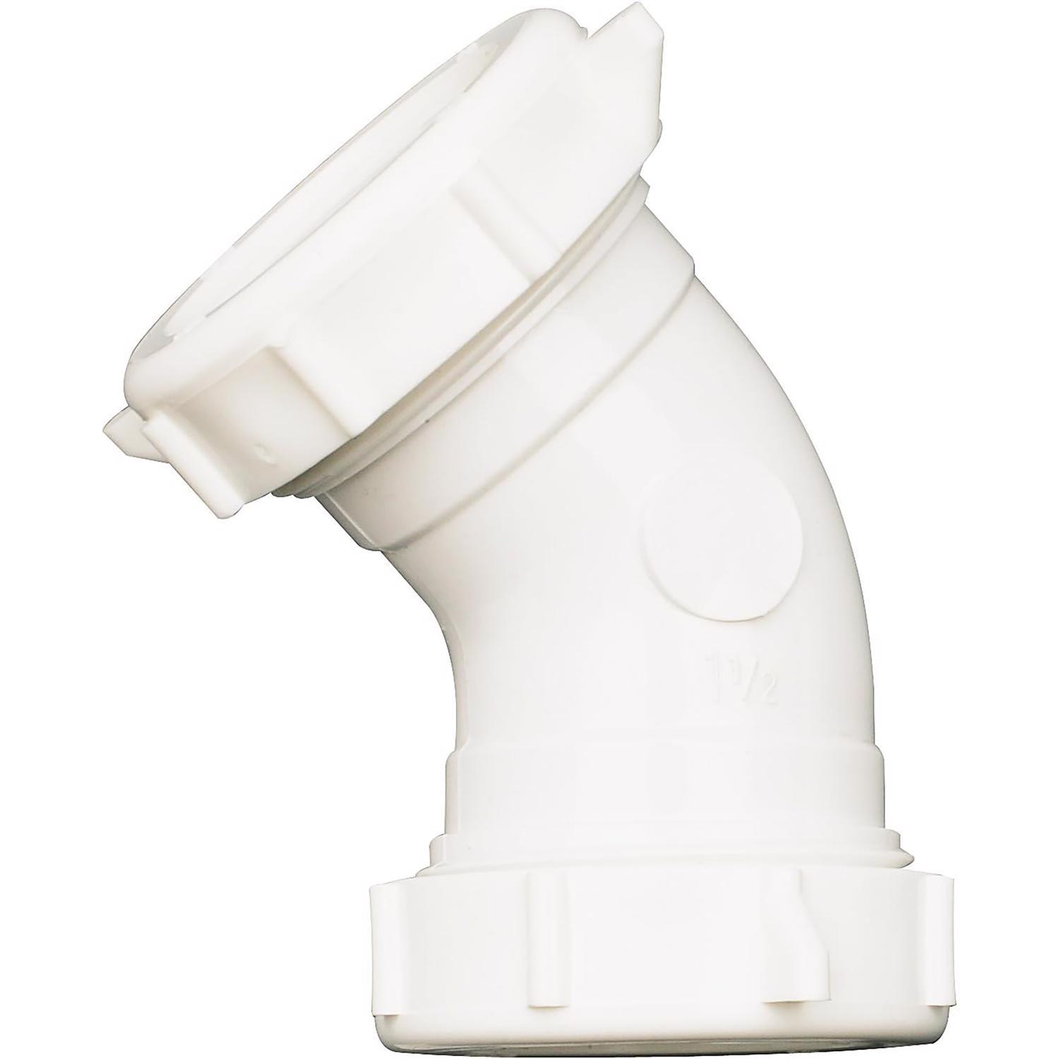 Ace 1-1/2 in. Slip in. X 1-1/2 in. D Slip Plastic 45 Degree Elbow 1 pk