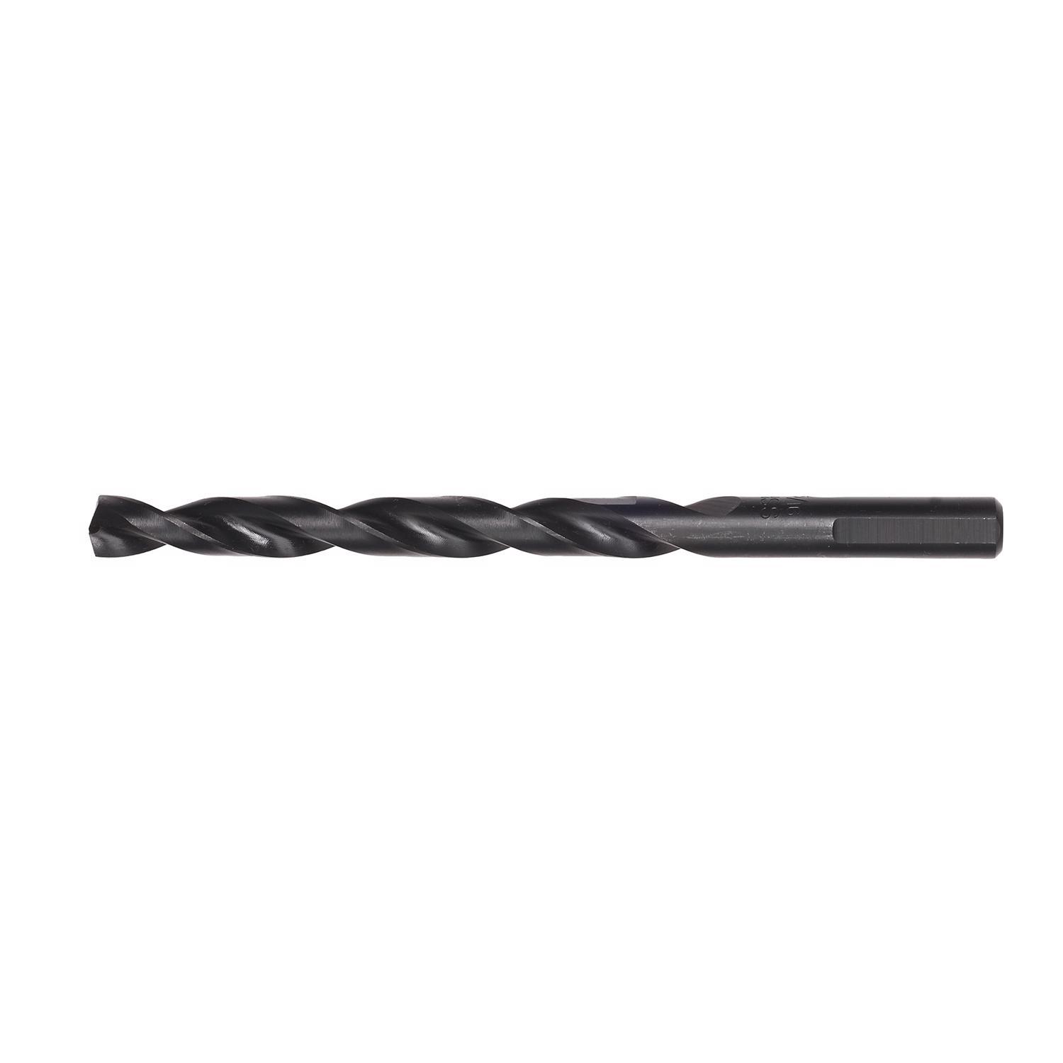 Milwaukee Thunderbolt 5/16 in. X 4-1/2 in. L Black Oxide Drill Bit 3-Flat Shank 1 pc