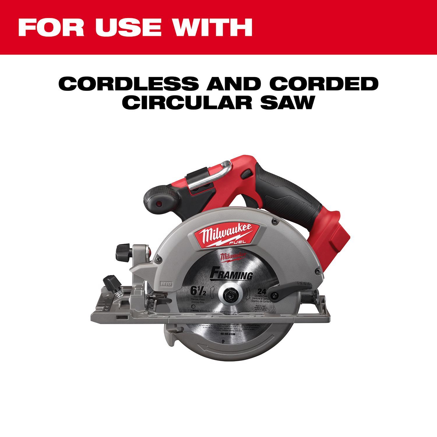 Milwaukee 6-1/2 in. D X 5/8 in. Fine Finish Tungsten Carbide Circular Saw Blade 40 teeth 1 pc