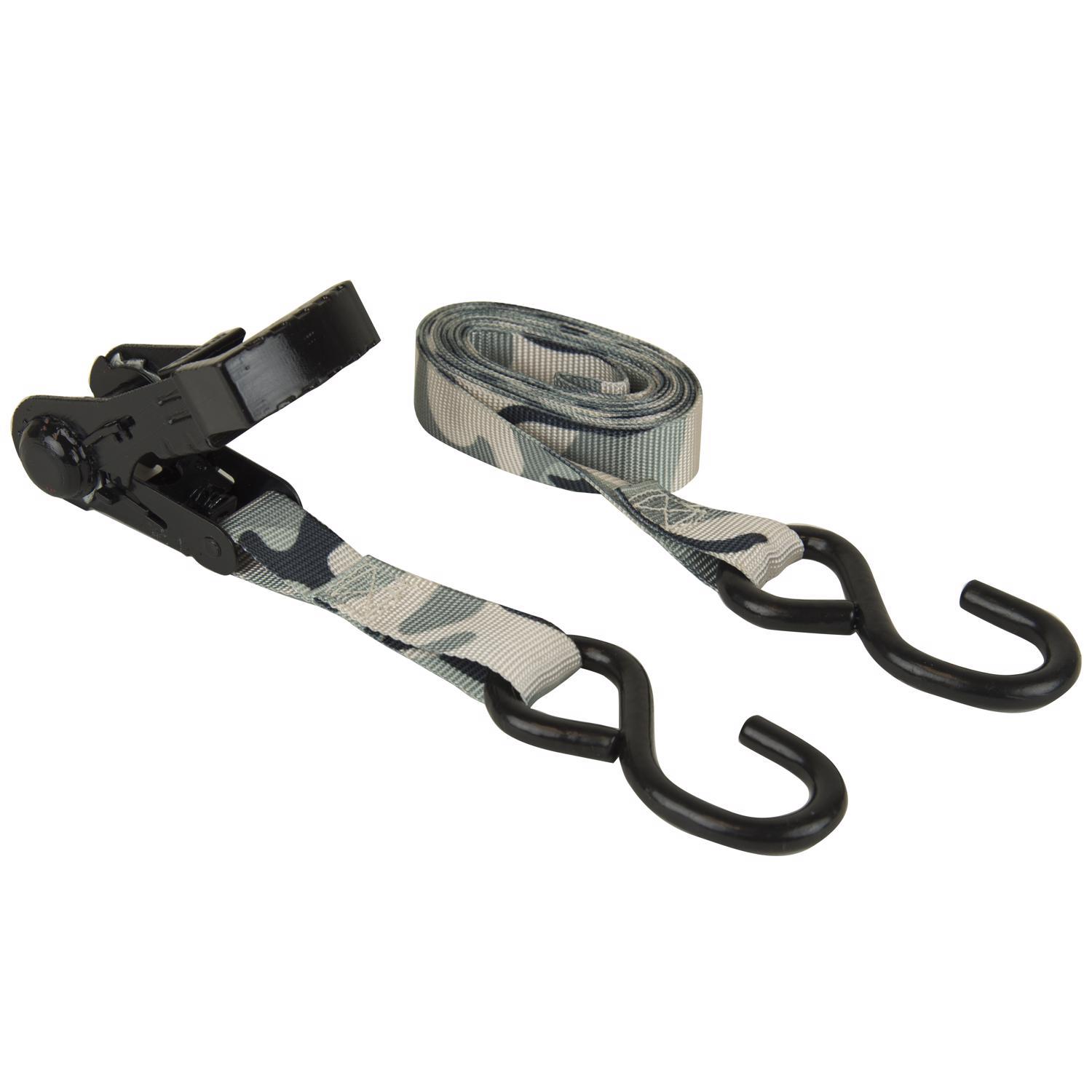 Keeper Ergo-Torque 1 in. W X 10 ft. L Camo Ratchet Tie Down Strap 500 lb 2 pk