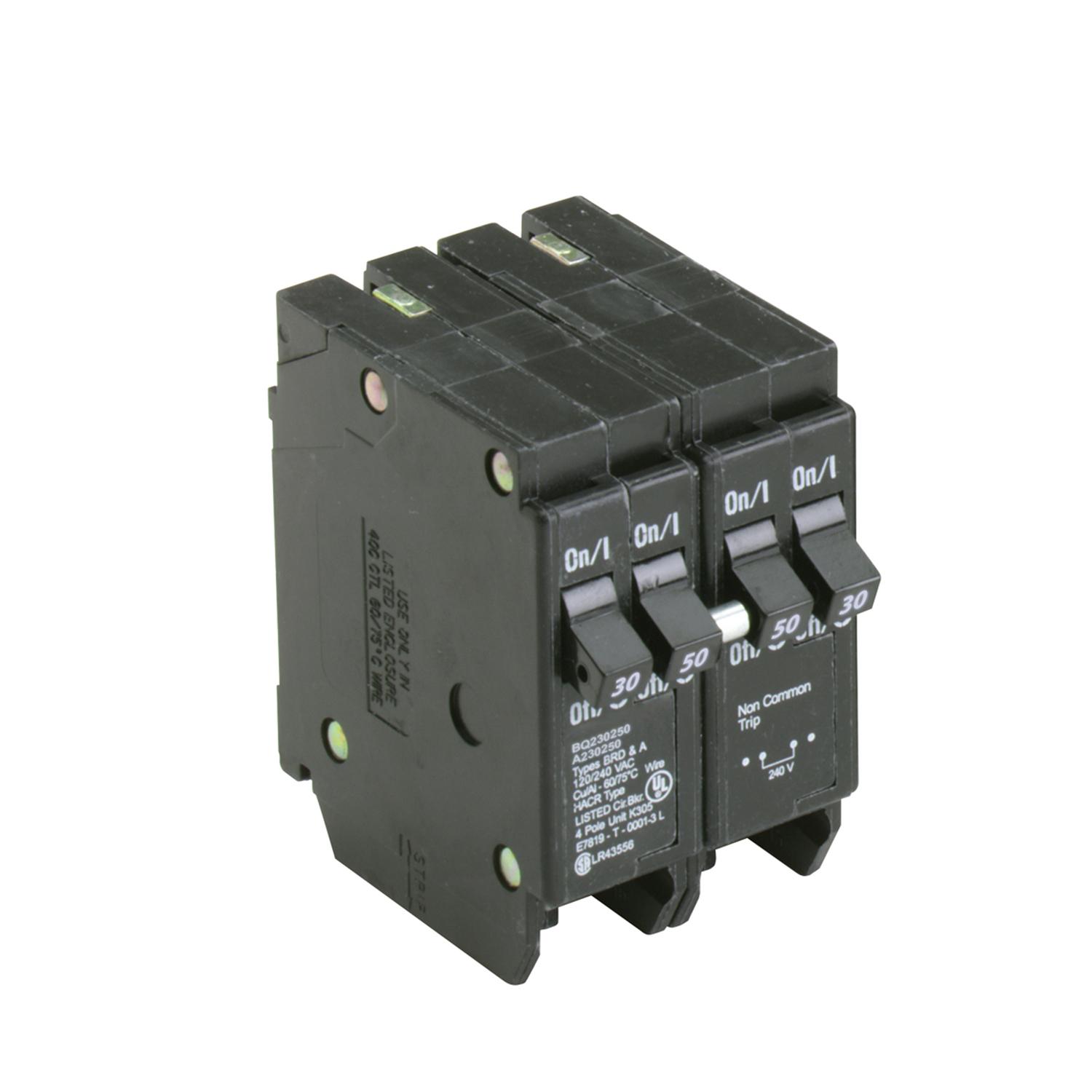 Eaton 30/50 amps Plug In 4-Pole Circuit Breaker