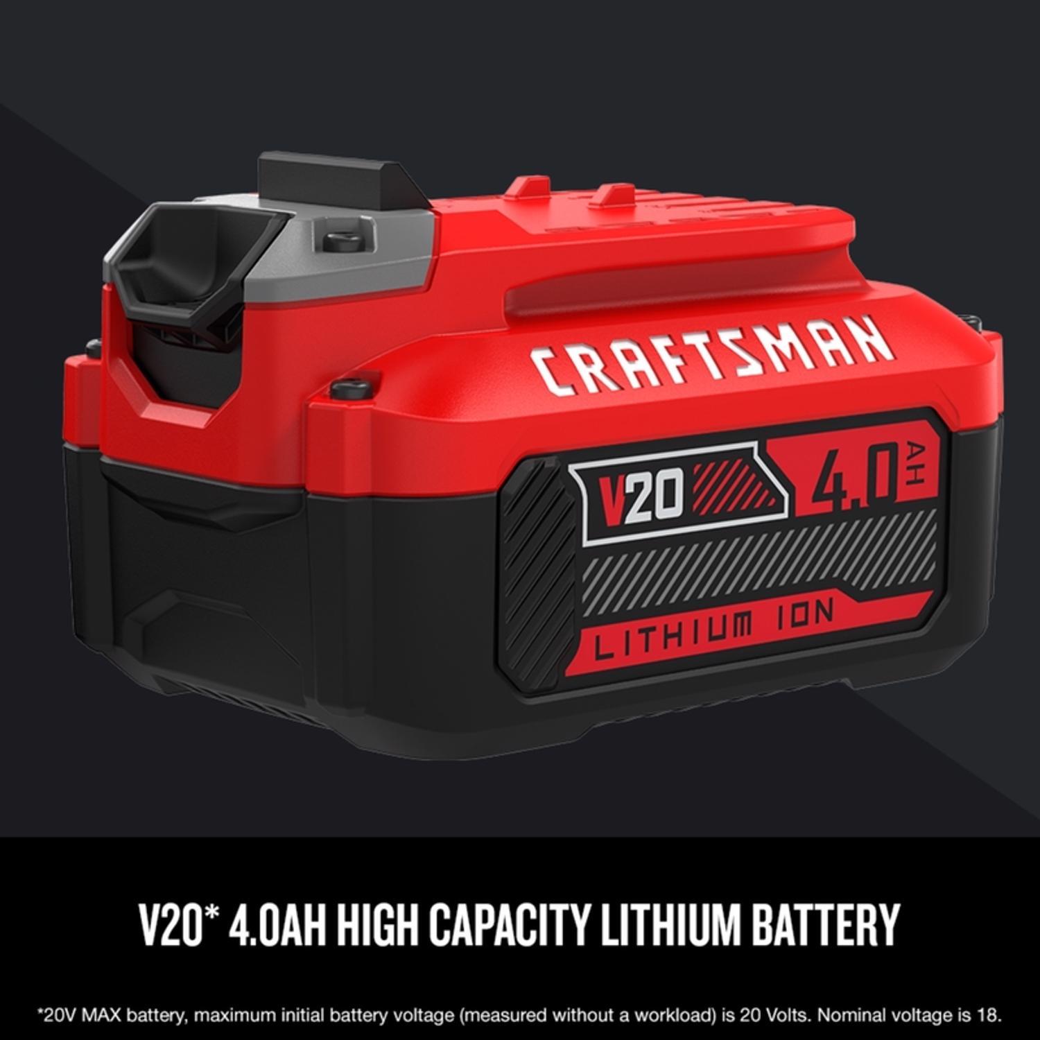 CRAFTSMAN V20 CMCB204 4 Ah Lithium-Ion Battery 1 pc