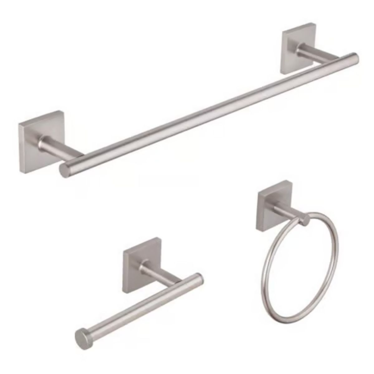 OakBrook Collection Brushed Nickel Silver Die Cast Zinc Towel Holder