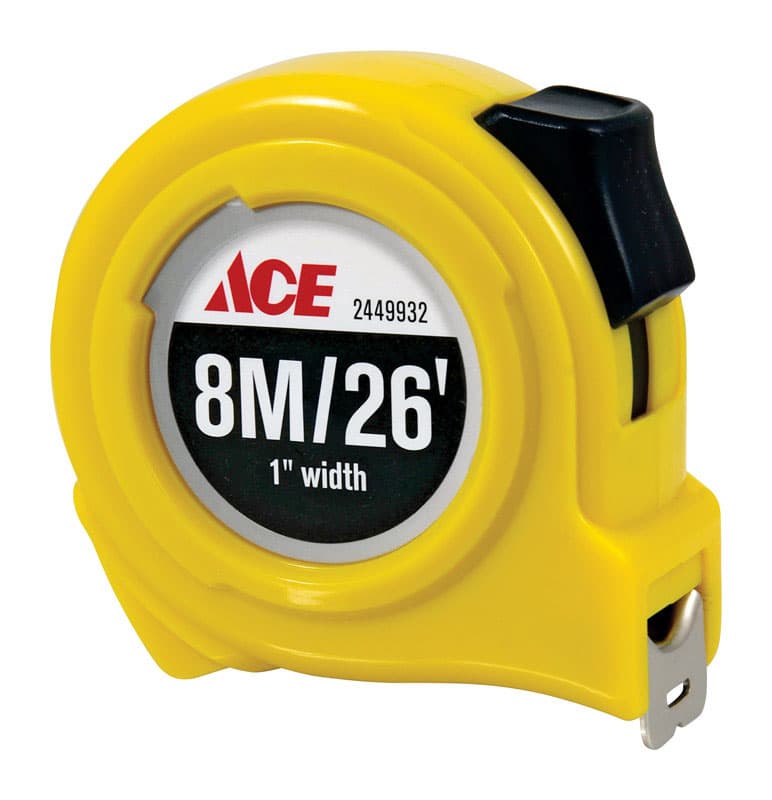 Ace 26 ft. L X 1 in. W Metric Tape Measure 1 pk