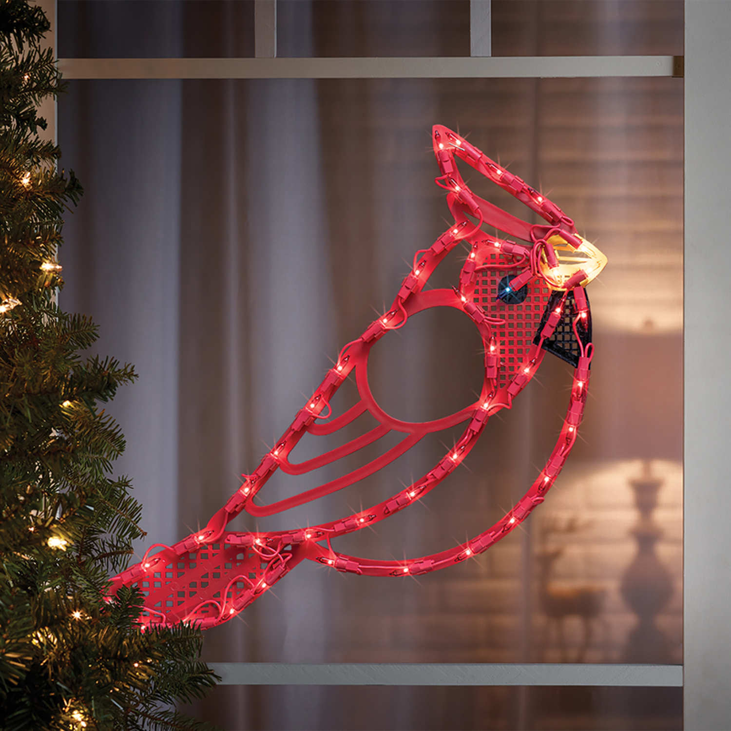 IG Design Red Cardinal Indoor Christmas Decor 15 in.