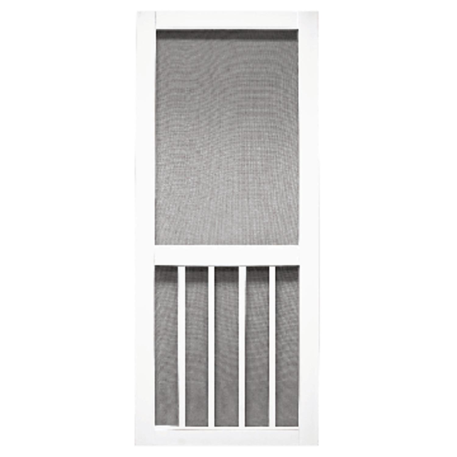 Precision 80 in. H X 36 in. W Magnolia White Vinyl Screen Door