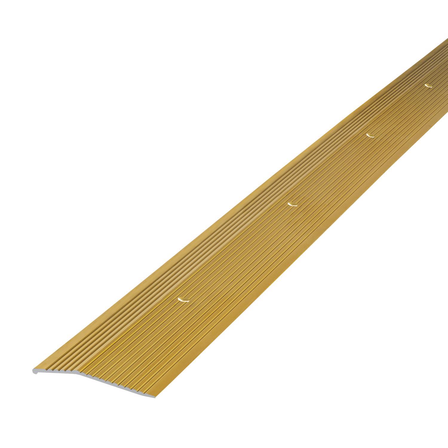 M-D Building Products 0.375 in. H X 2 in. W X 72 in. L Satin Brass Aluminum Carpet Trim