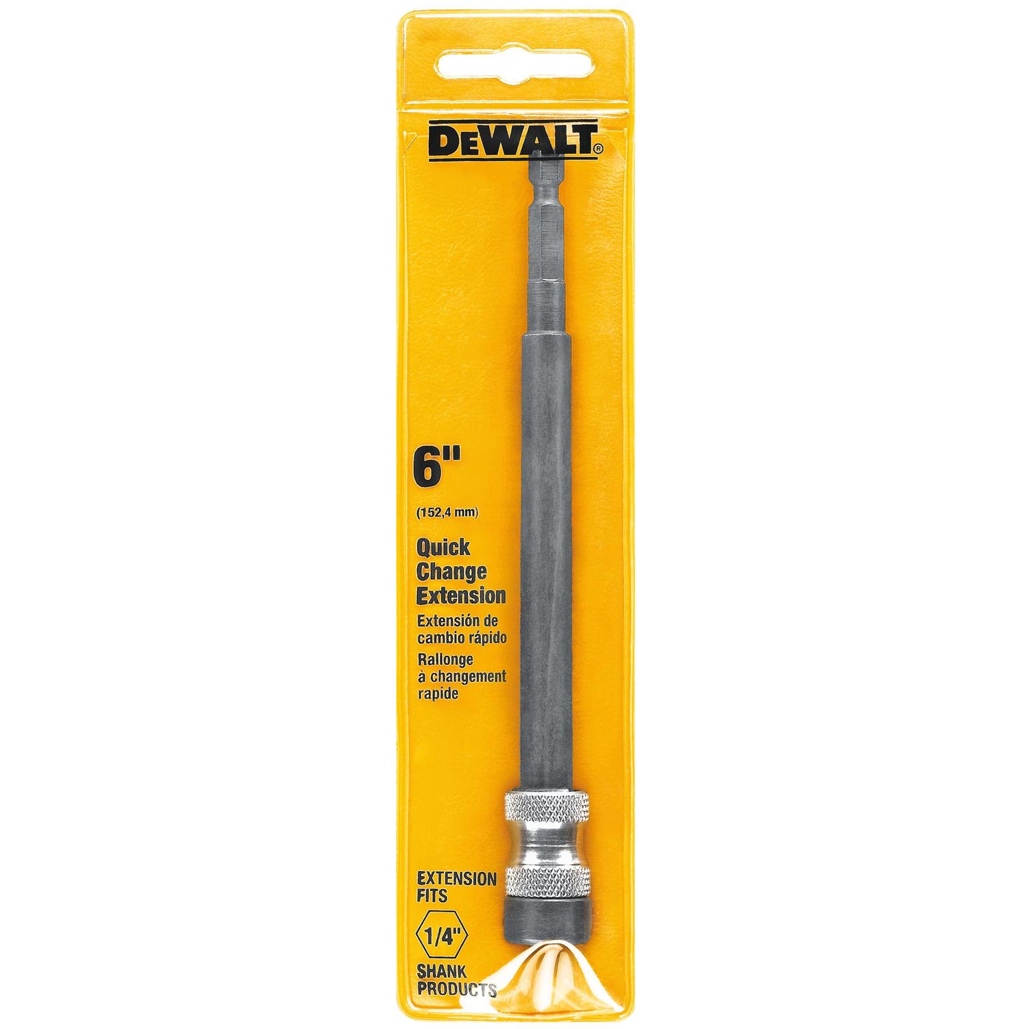 DEWALT 6 in. Alloy Steel Spade Bits Bit Extension 1/4 in. Quick-Change Hex Shank 1 pc