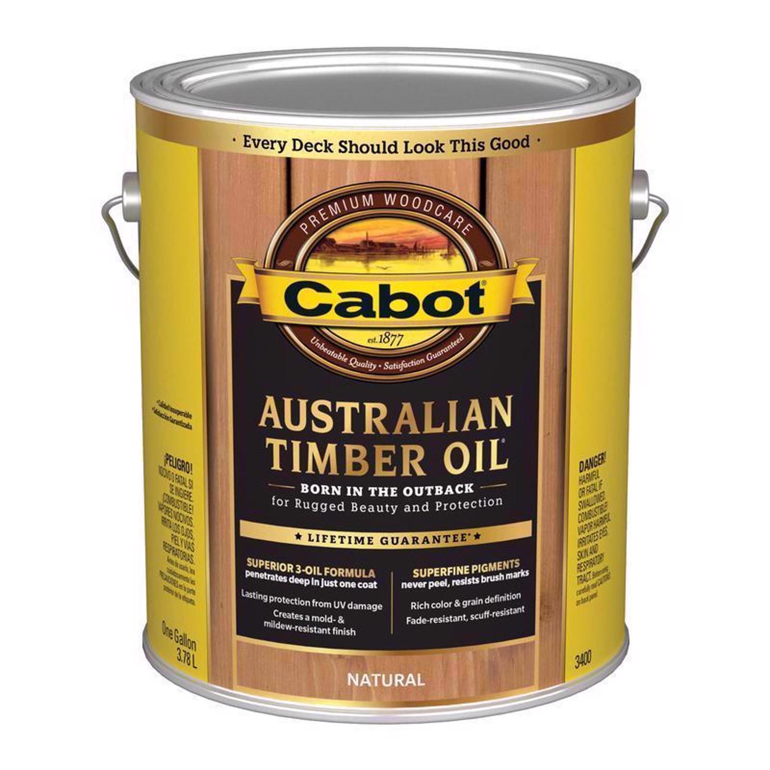 Cabot Australian Timber Oil Transparent Natural Oil-Based Penetrating Oil Australian Timber Oil 1 ga