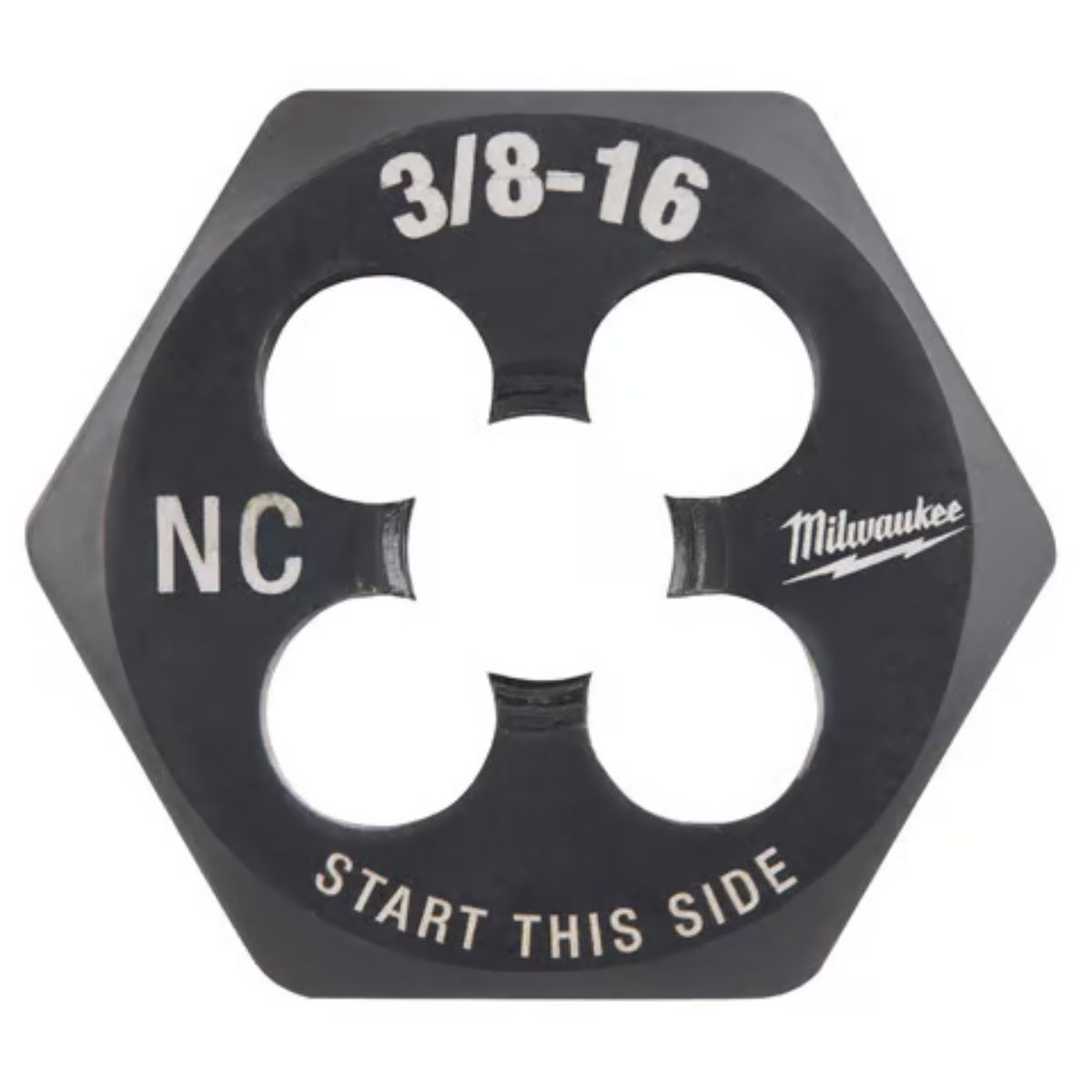Milwaukee SAE 3/8-16 NC 1 in. Hex Threading Die