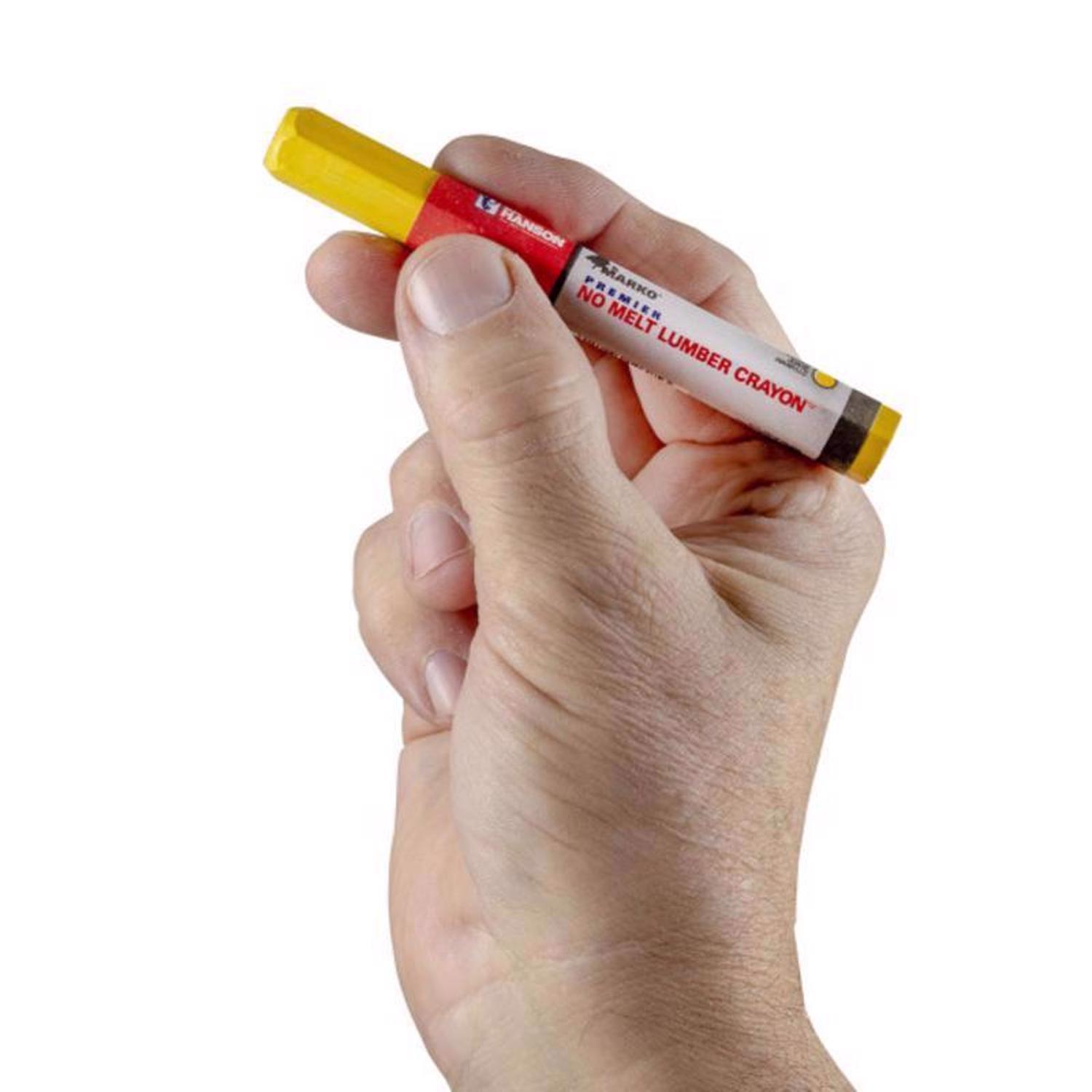 C.H. Hanson Premier No Melt 4.5 in. L Lumber Crayon Yellow 1 pc