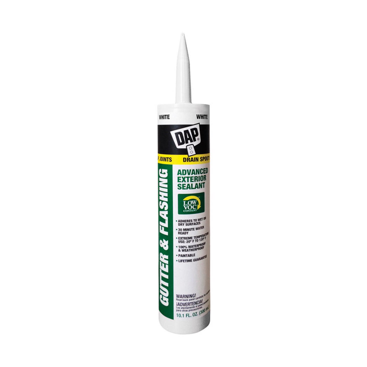 DAP White Polymer Advanced Gutter and Flashing Sealant 10.1 oz