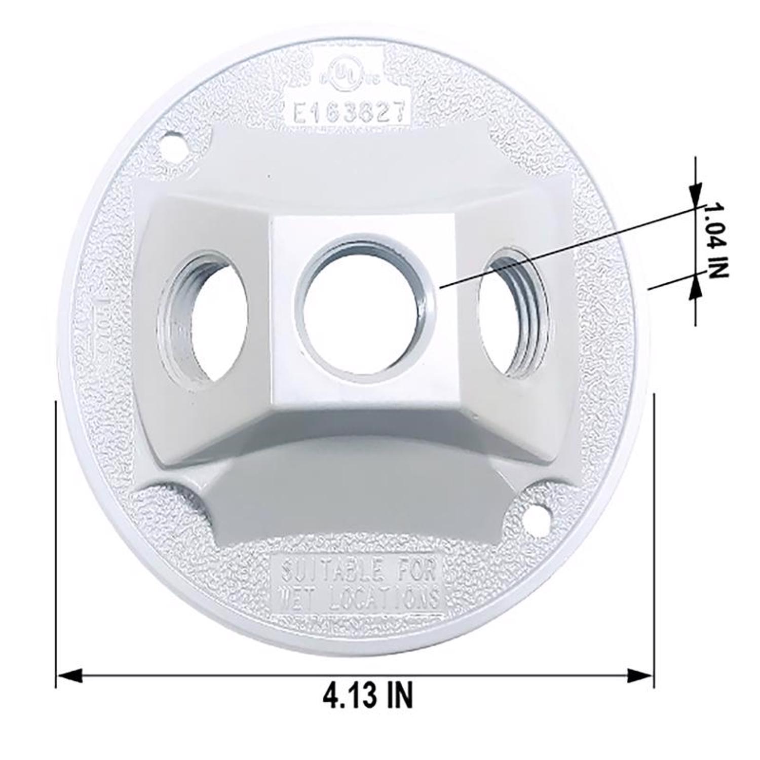 Sigma Engineered Solutions Round Die-Cast Metal 4.13 in. H X 4.13 in. W Lampholder Cover