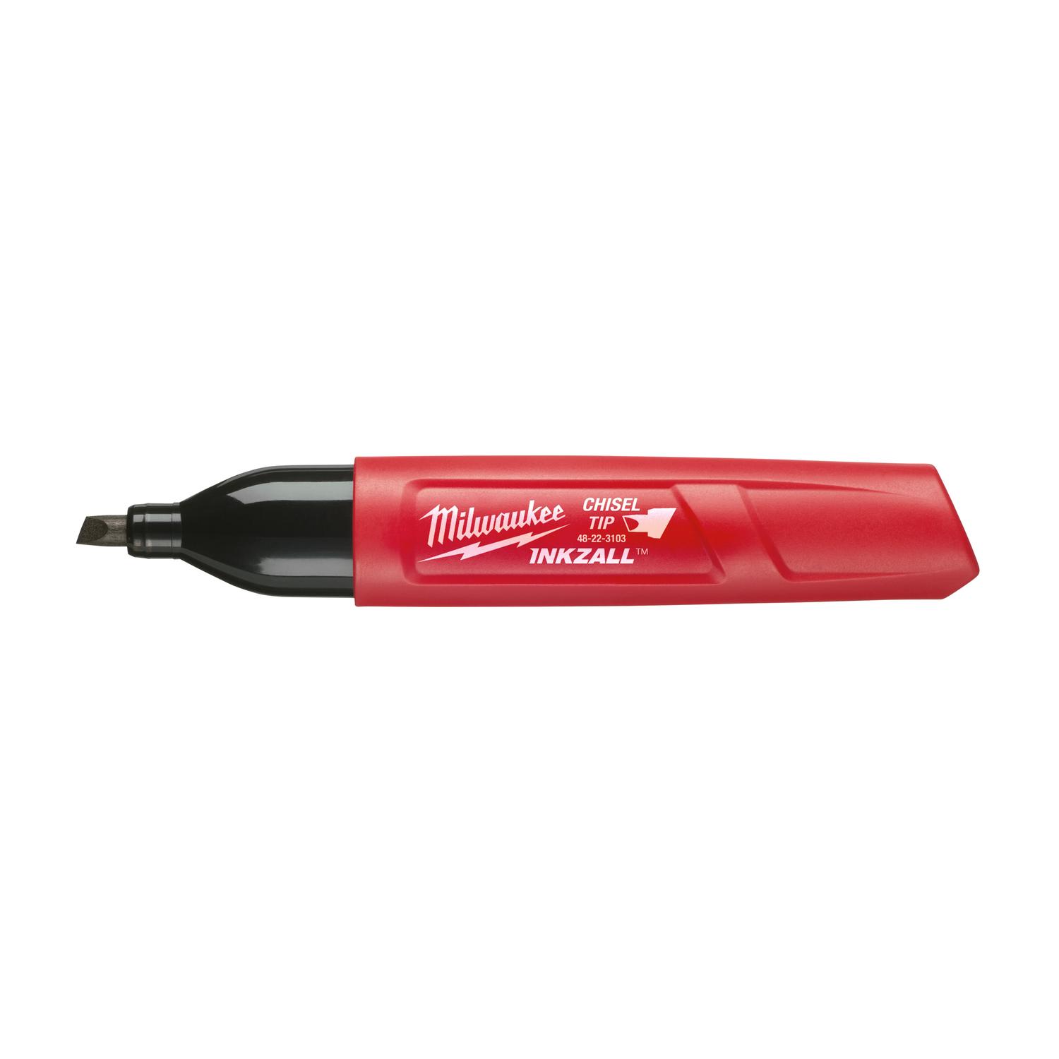 Milwaukee INKZALL Black Medium Chisel Tip Jobsite Marker 1 pk