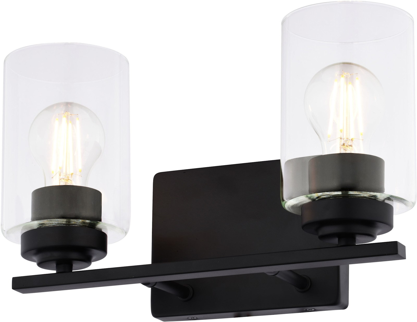 Vaxcel Lighting W0525 Park Ridge 2 Light 13 in.W Vanity Light - Black