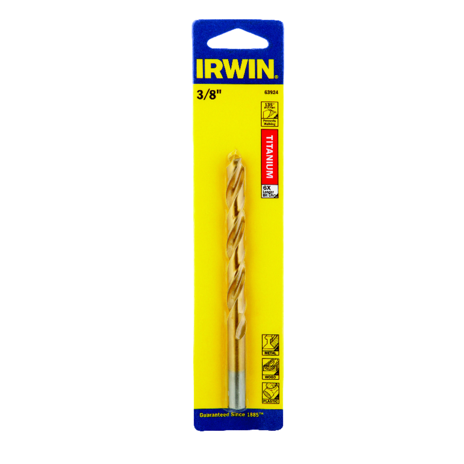Irwin 3/8 in. X 5 in. L High Speed Steel Drill Bit 1 pc