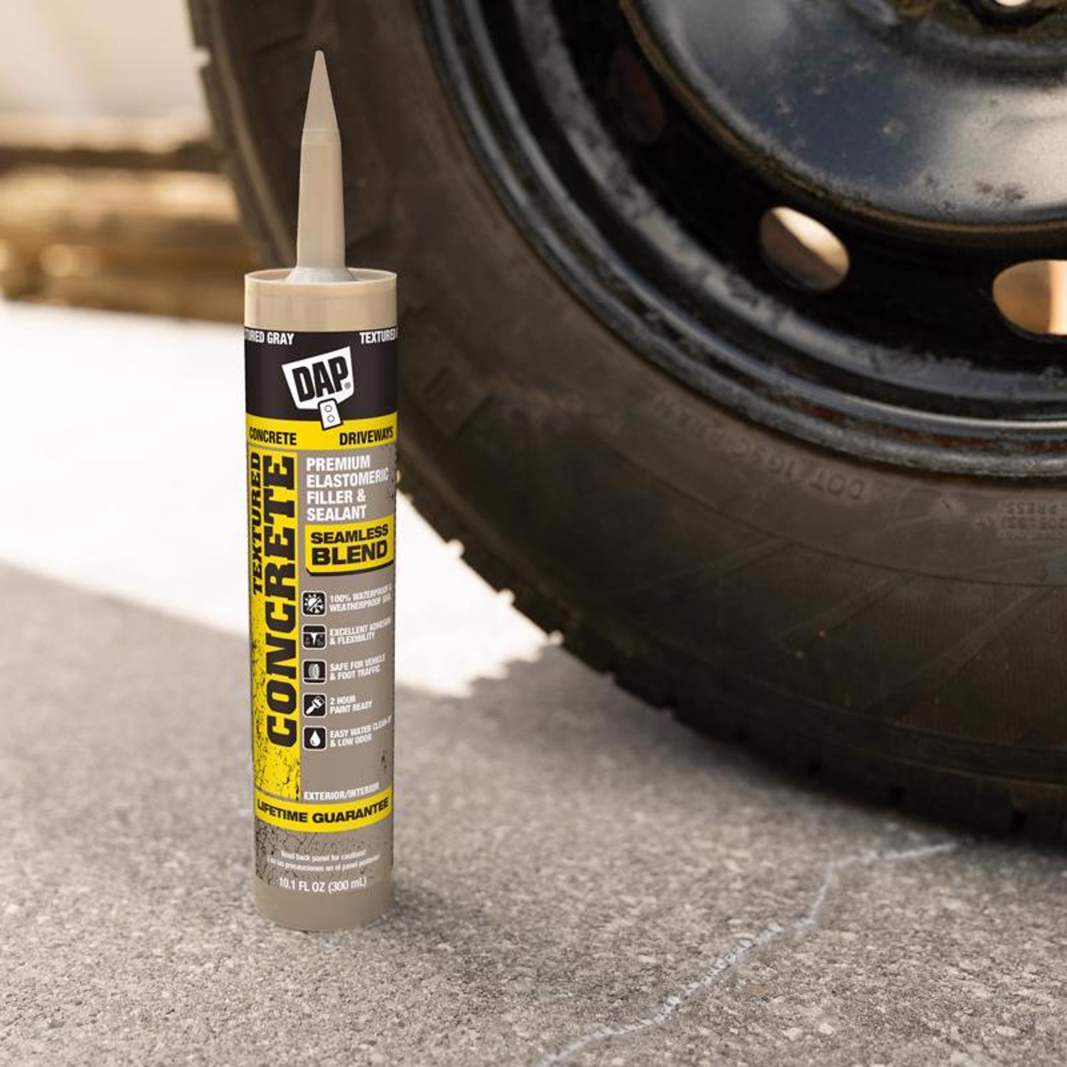 DAP Textured Gray Acrylic Latex Concrete and Mortar Waterproof Sealant 10.1 oz